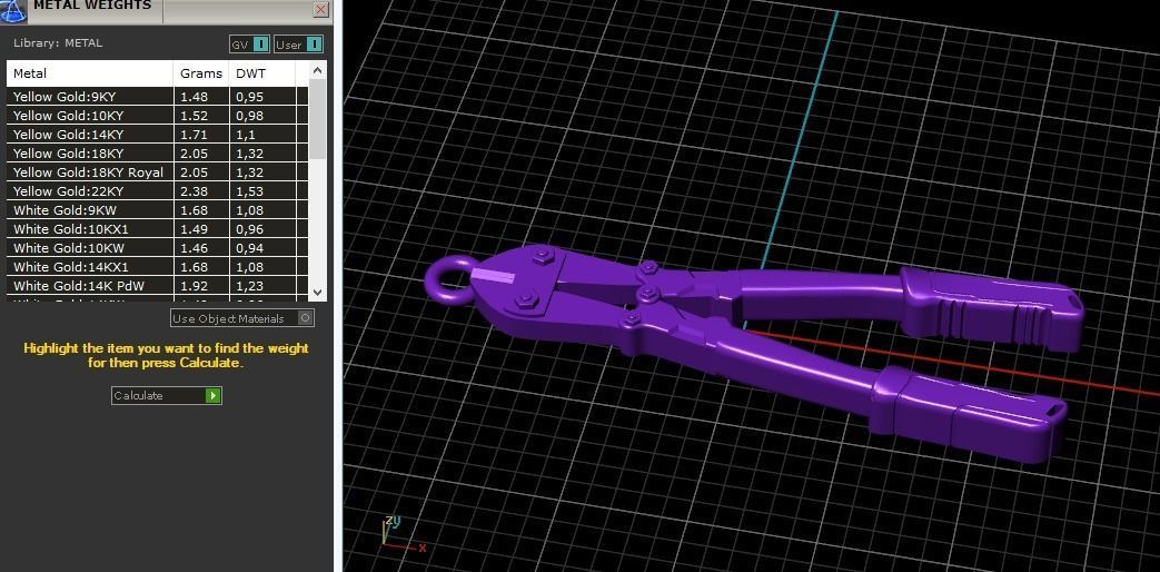 Pendant in the shape of a wire cutter N011577 3D print model_9