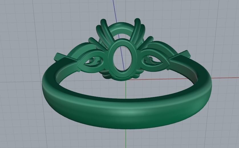 Ring N011560 3D print model_4