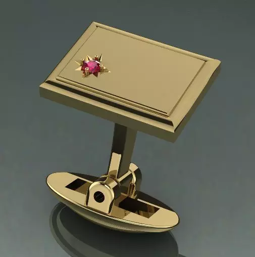 Shirt cufflink N011549 3D print model_0