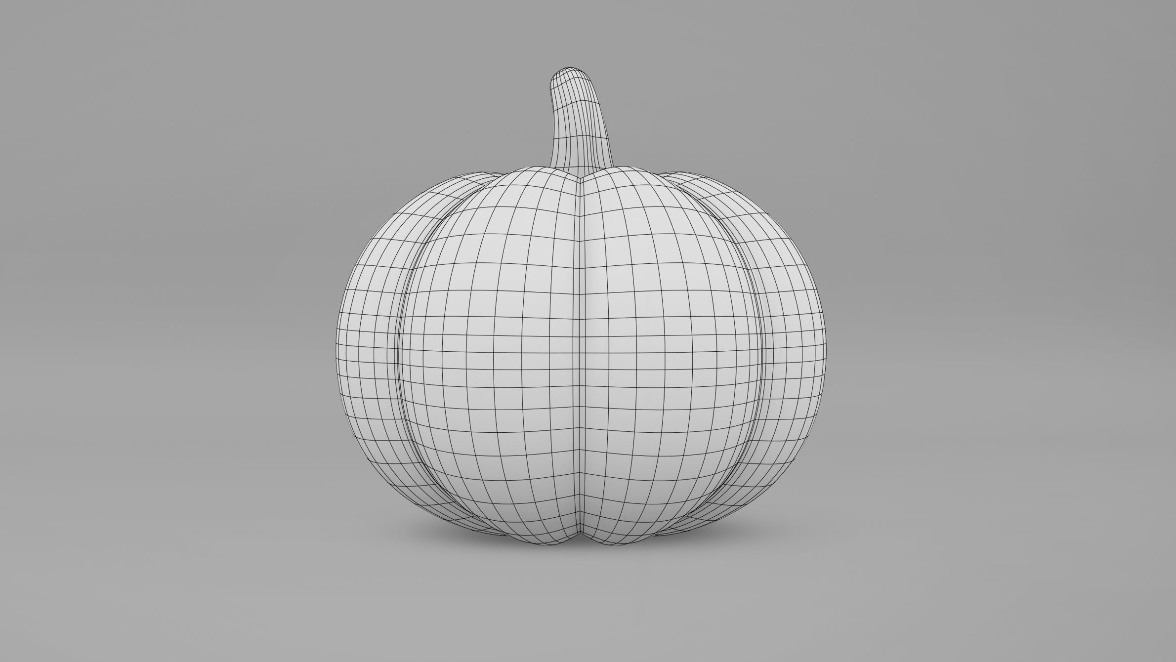 Pumpkin With Witch Hat Low-poly 3D model_14