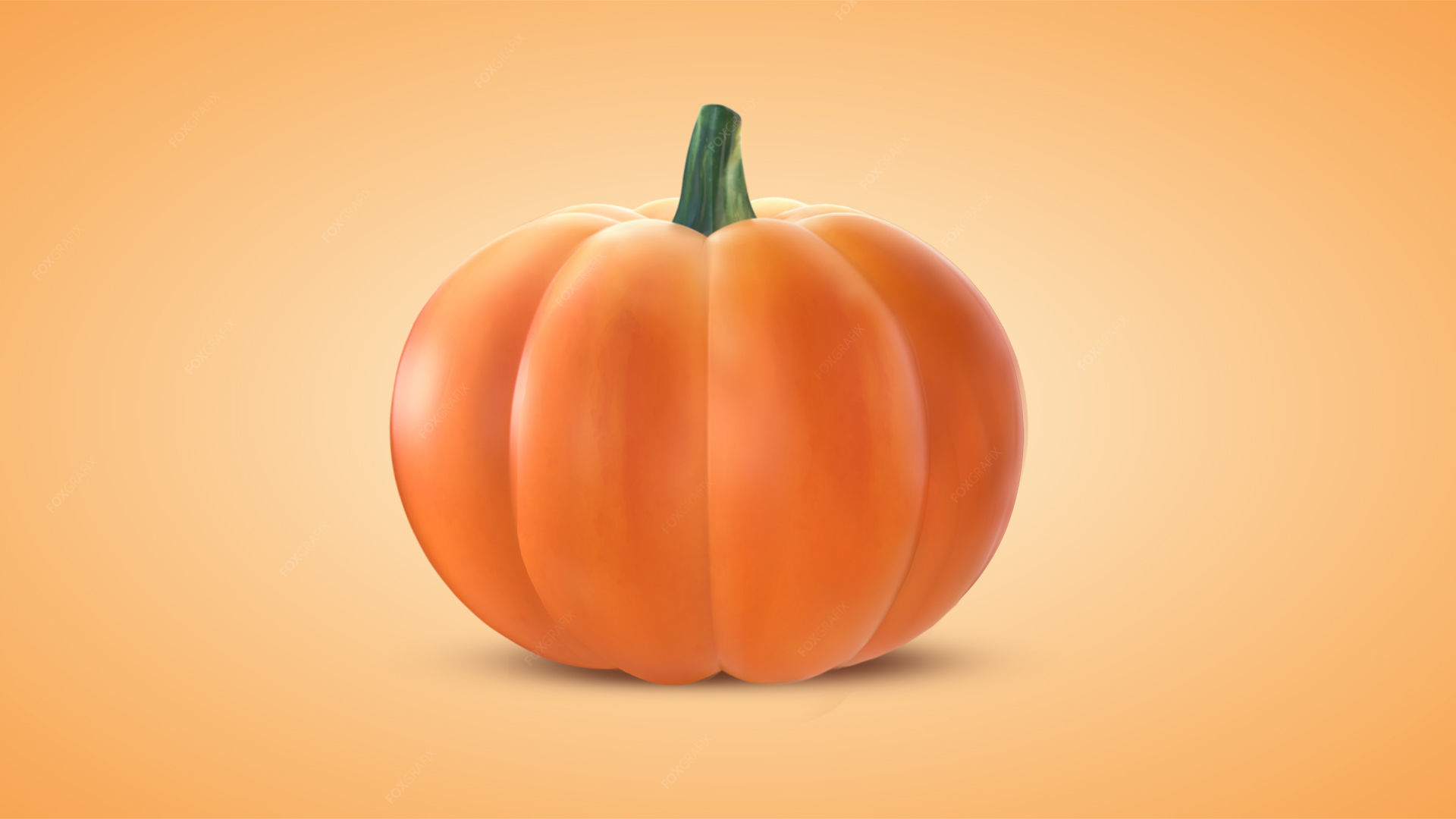 Pumpkin With Witch Hat Low-poly 3D model_8