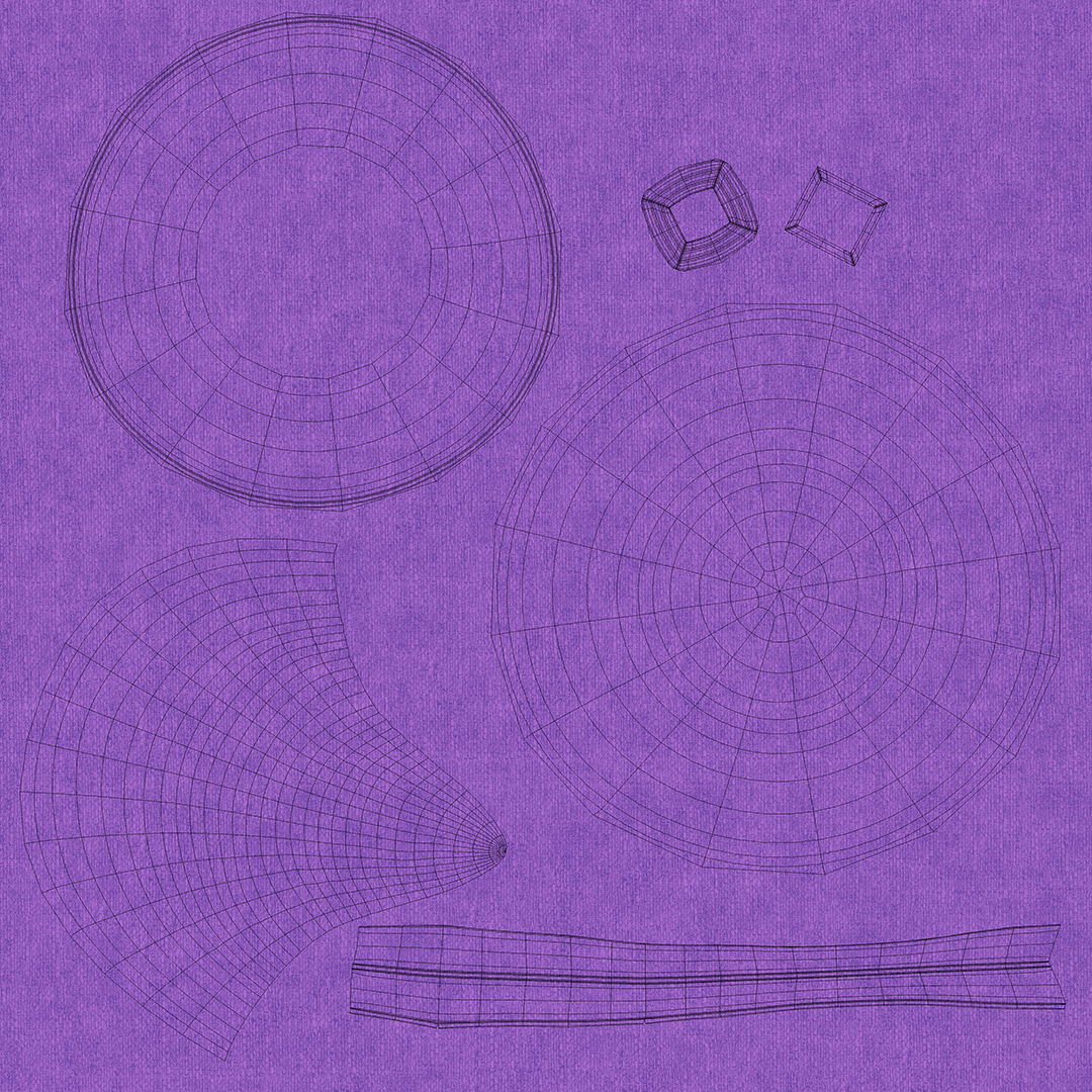 Pumpkin With Witch Hat Low-poly 3D model_37