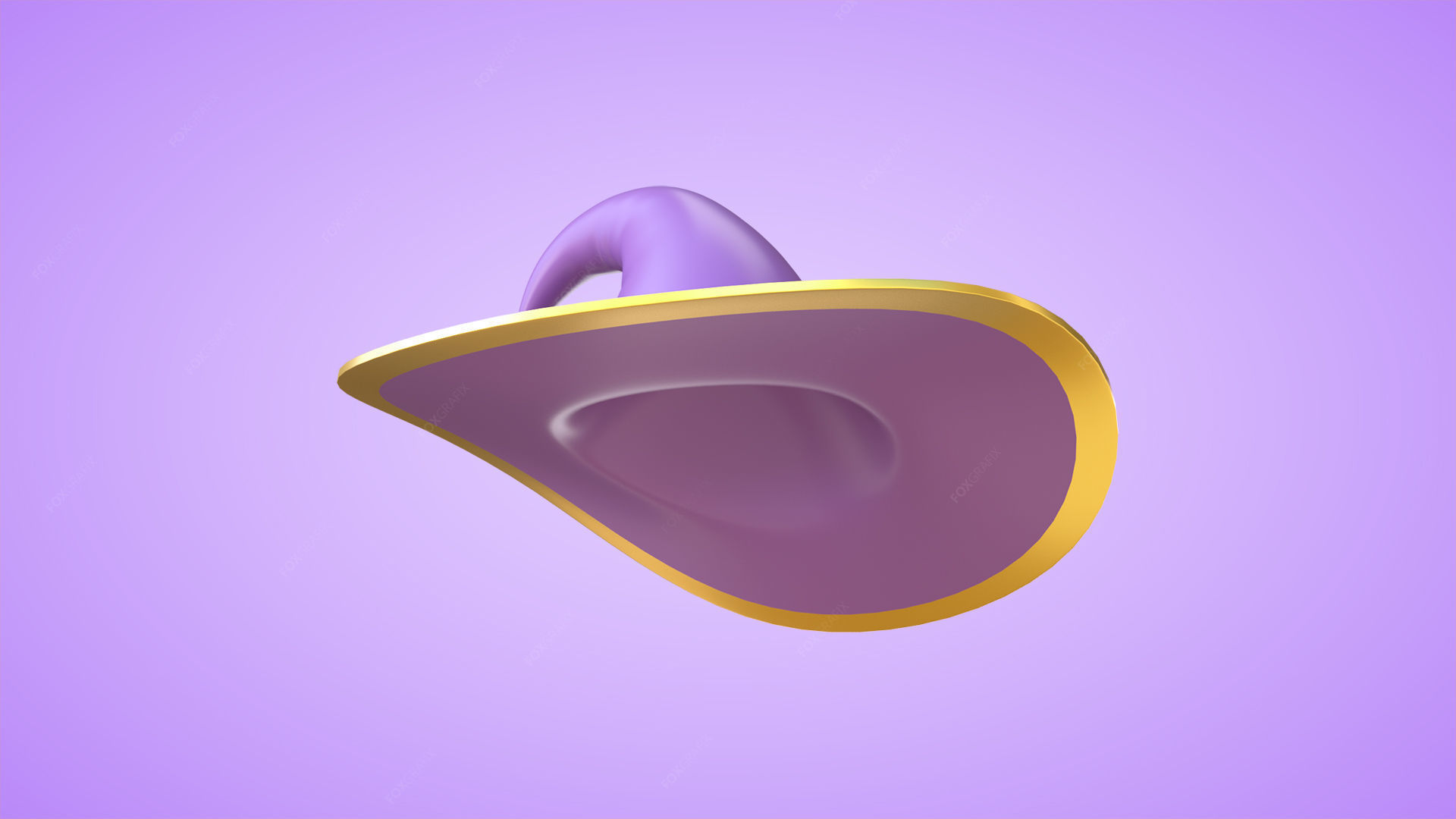 Pumpkin With Witch Hat Low-poly 3D model_24