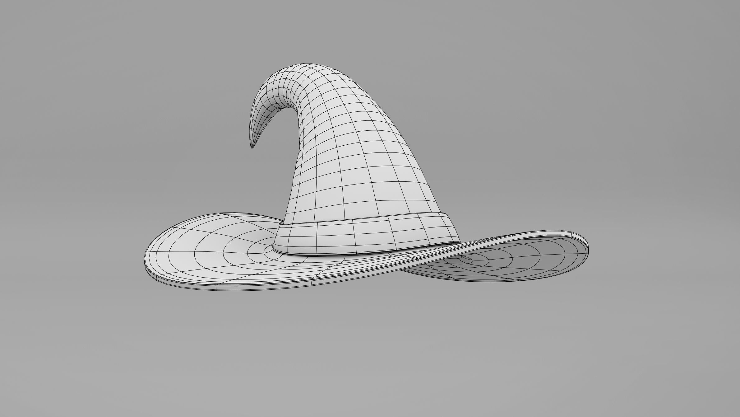 Pumpkin With Witch Hat Low-poly 3D model_32