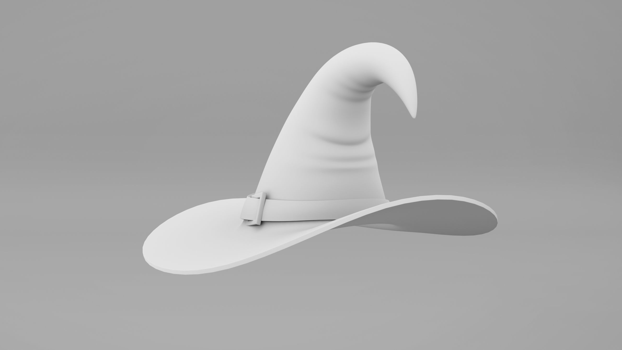 Pumpkin With Witch Hat Low-poly 3D model_27