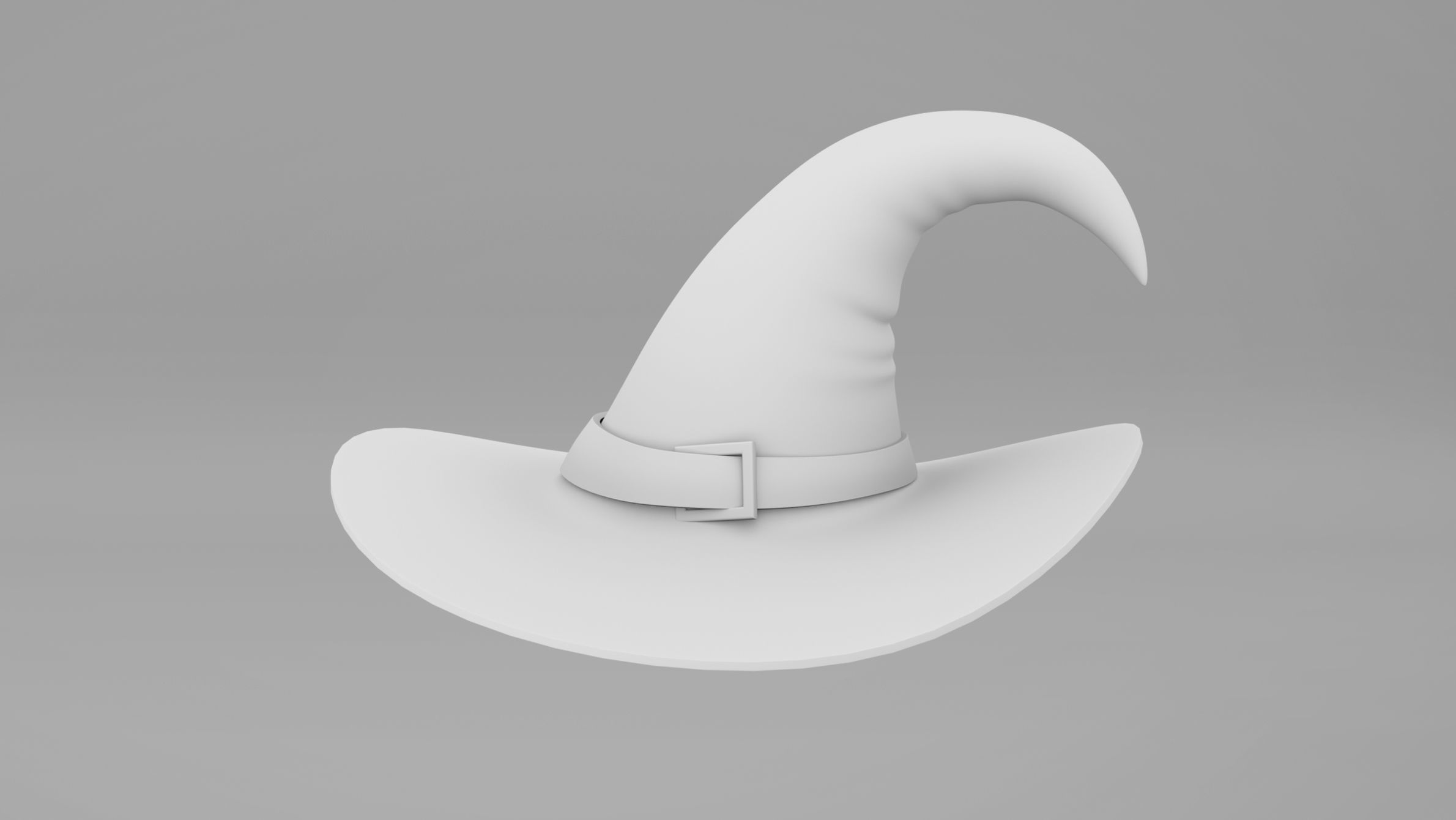 Pumpkin With Witch Hat Low-poly 3D model_25