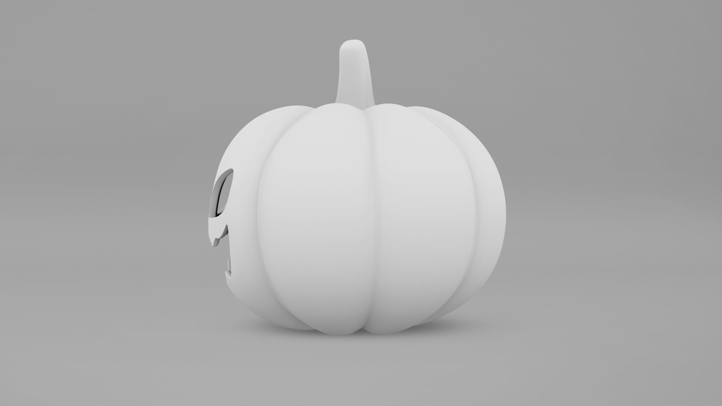 Pumpkin With Witch Hat Low-poly 3D model_11