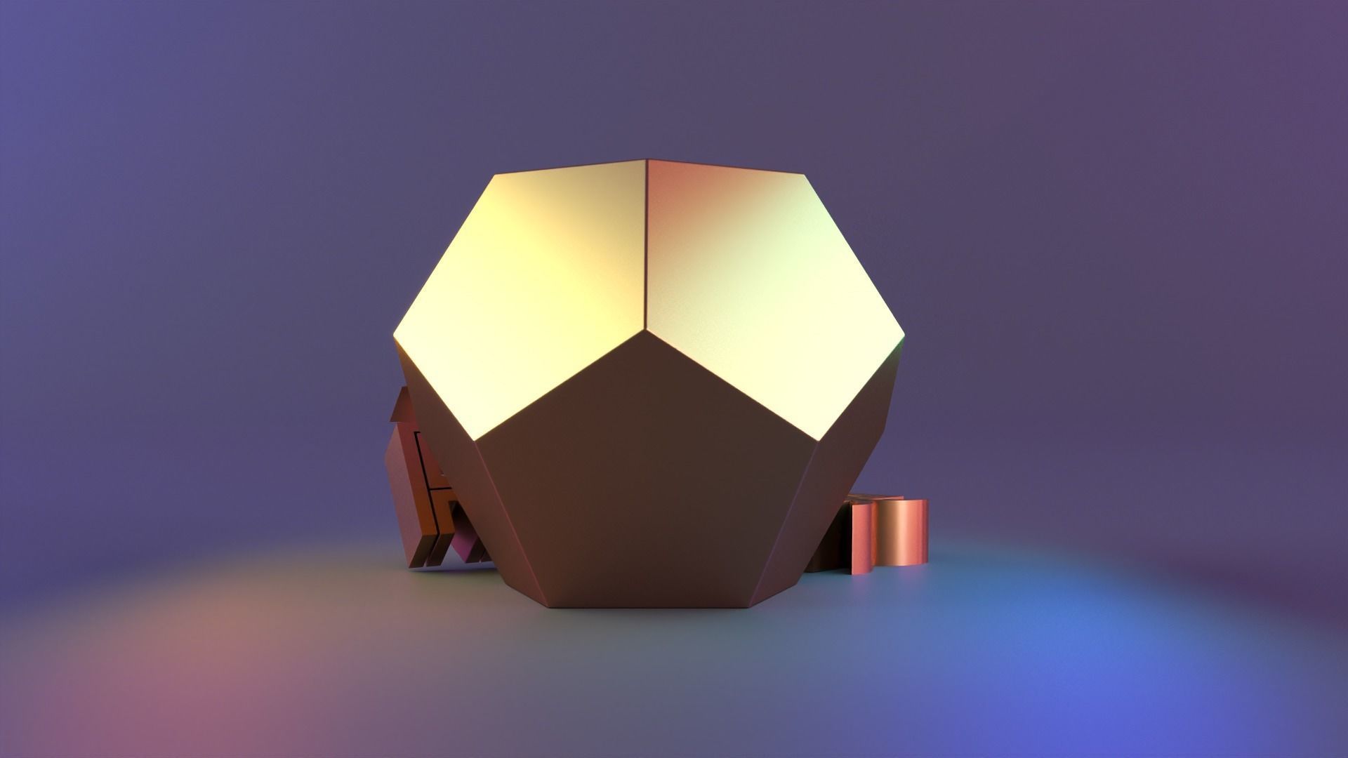 low poly vase 01 3D print model_2