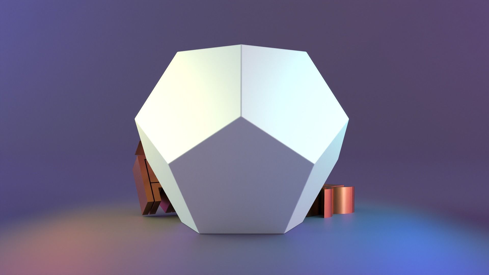 low poly vase 01 3D print model_3