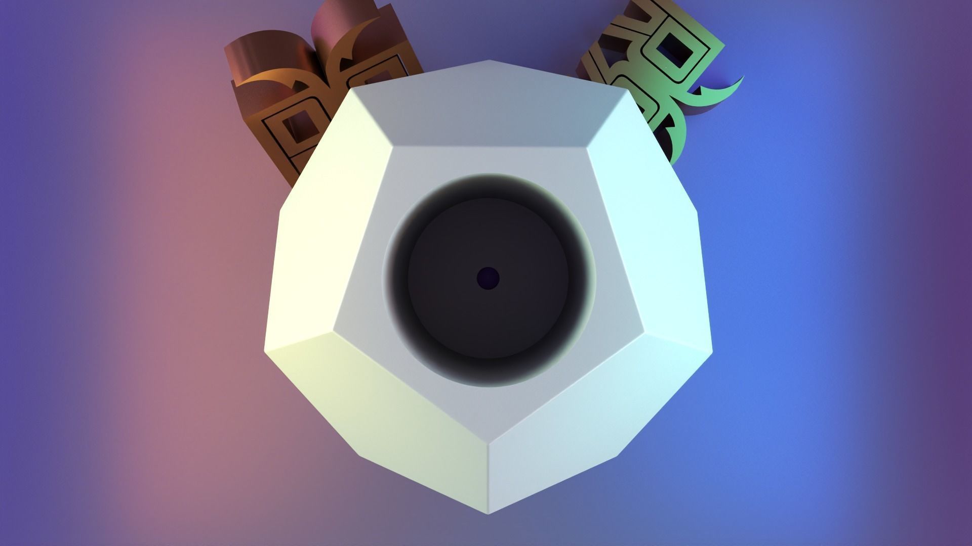 low poly vase 01 3D print model_7