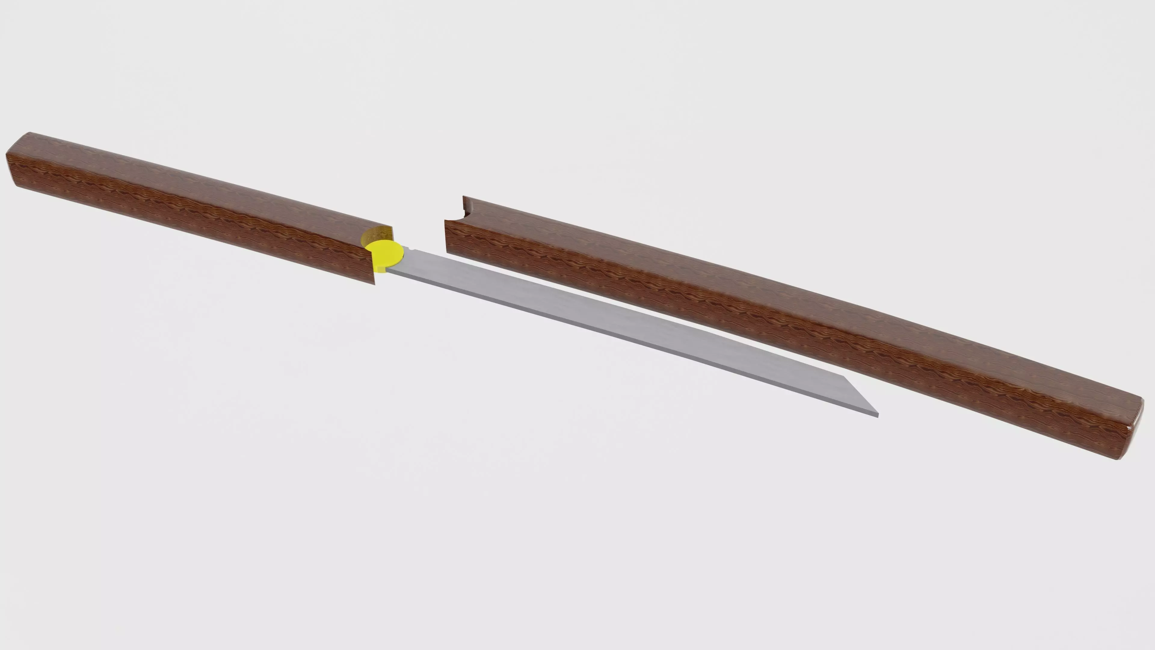 Ninja short sword 3D model_0