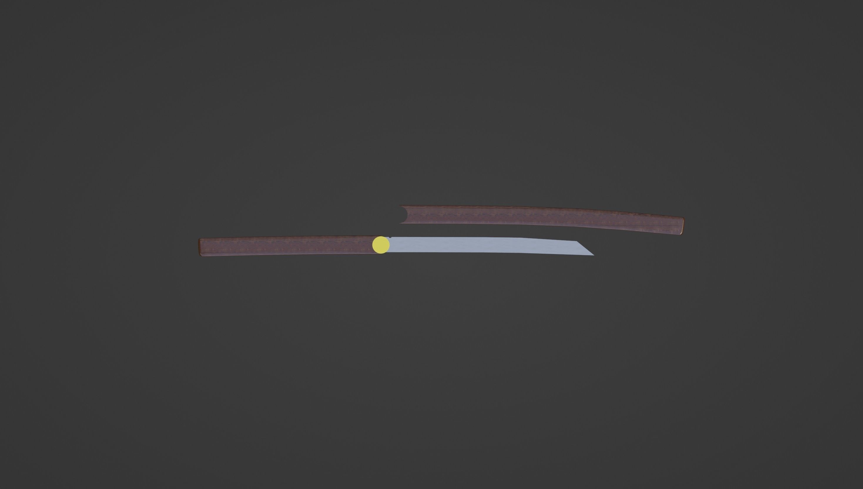 Ninja short sword 3D model_4