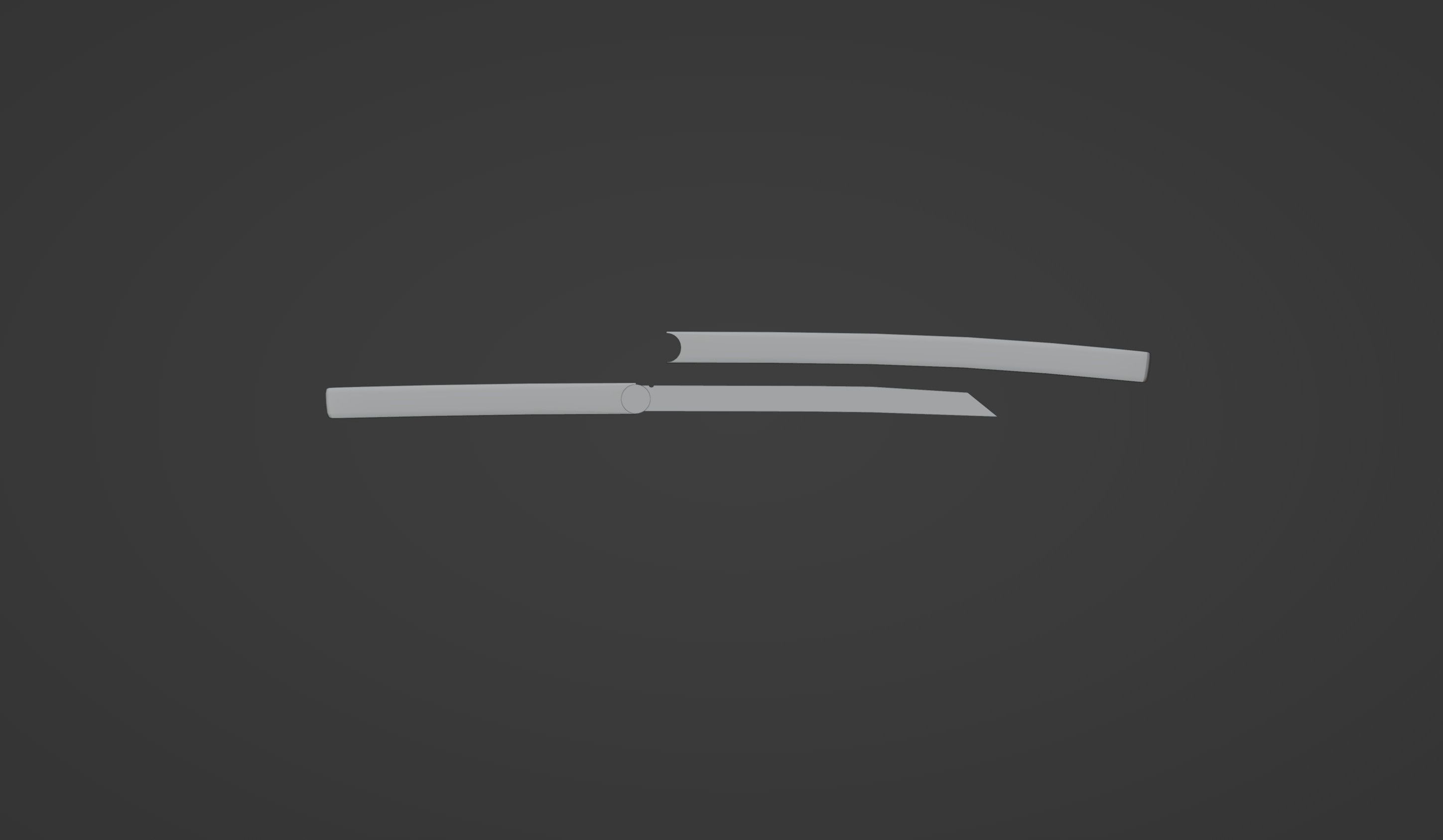 Ninja short sword 3D model_5