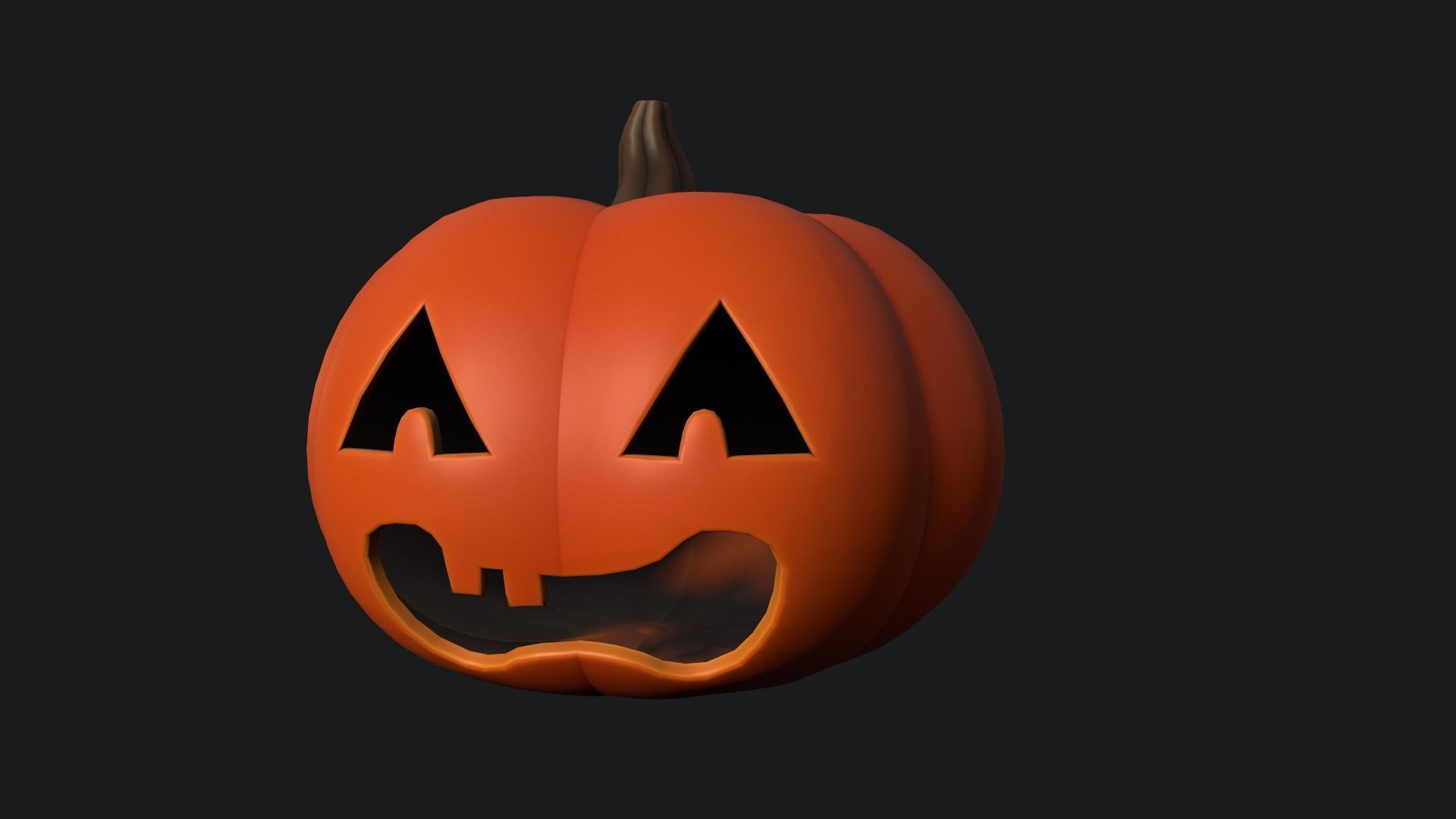 Halloween Pumpkin 2 3D model_2