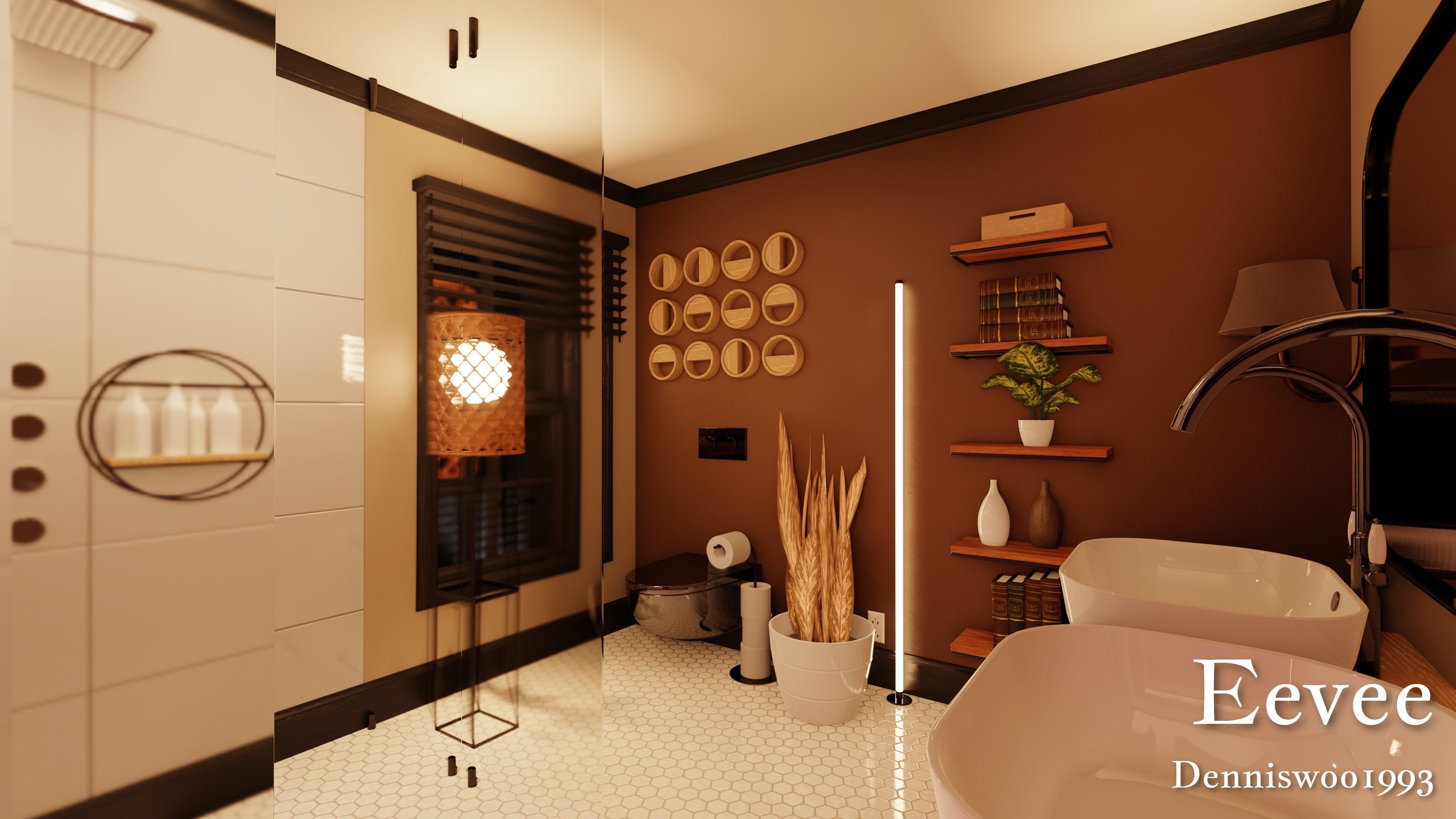 Modular Classic Style American House 18 Low-poly 3D model_51