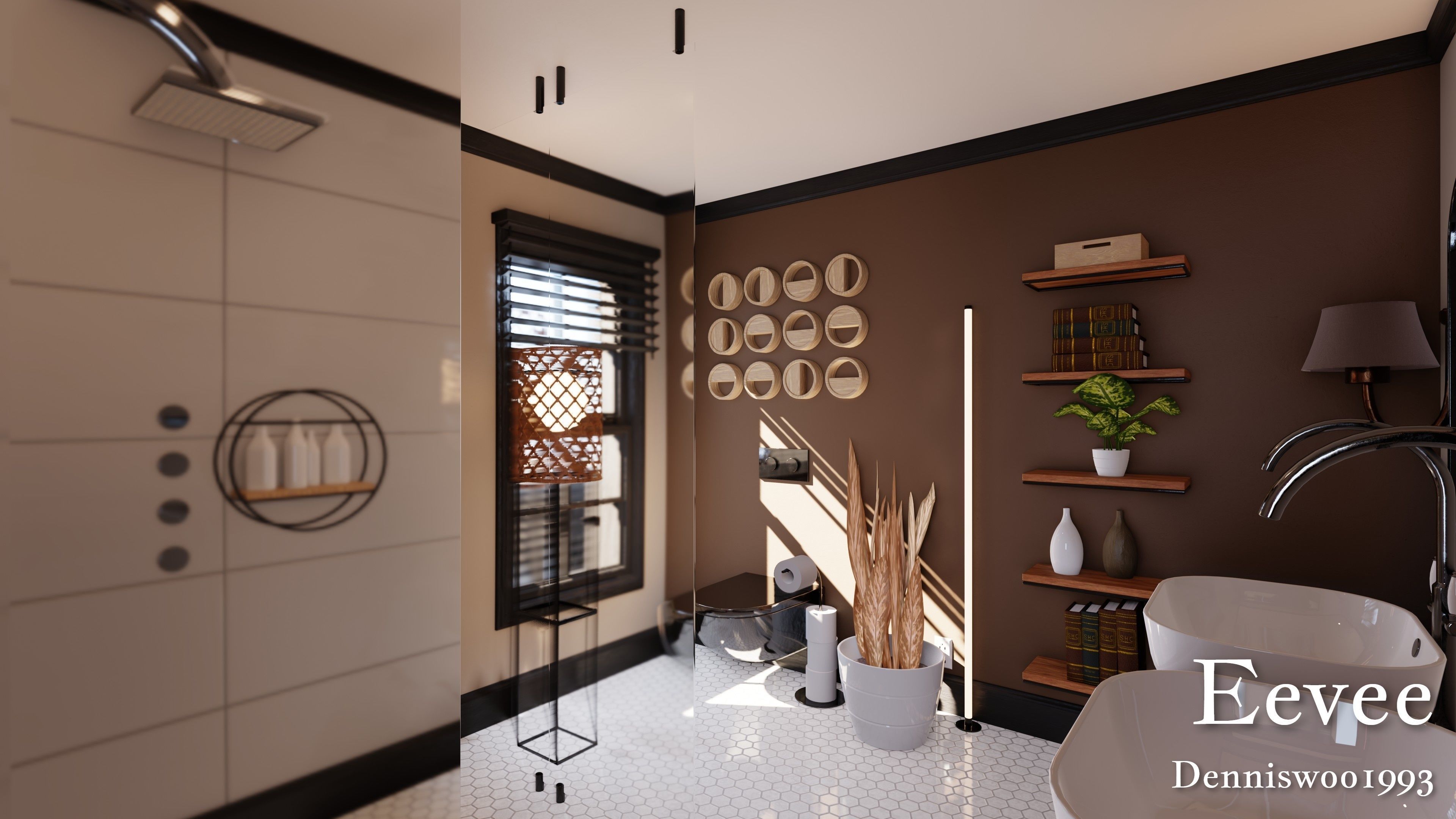 Modular Classic Style American House 18 Low-poly 3D model_42