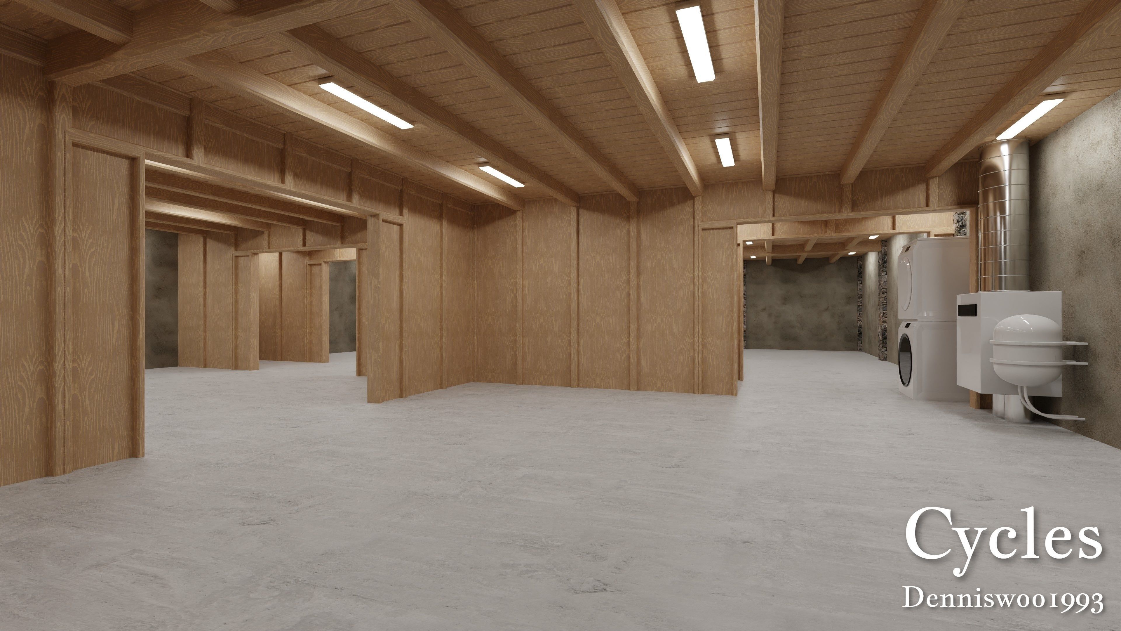 Modular Classic Style American House 18 Low-poly 3D model_31