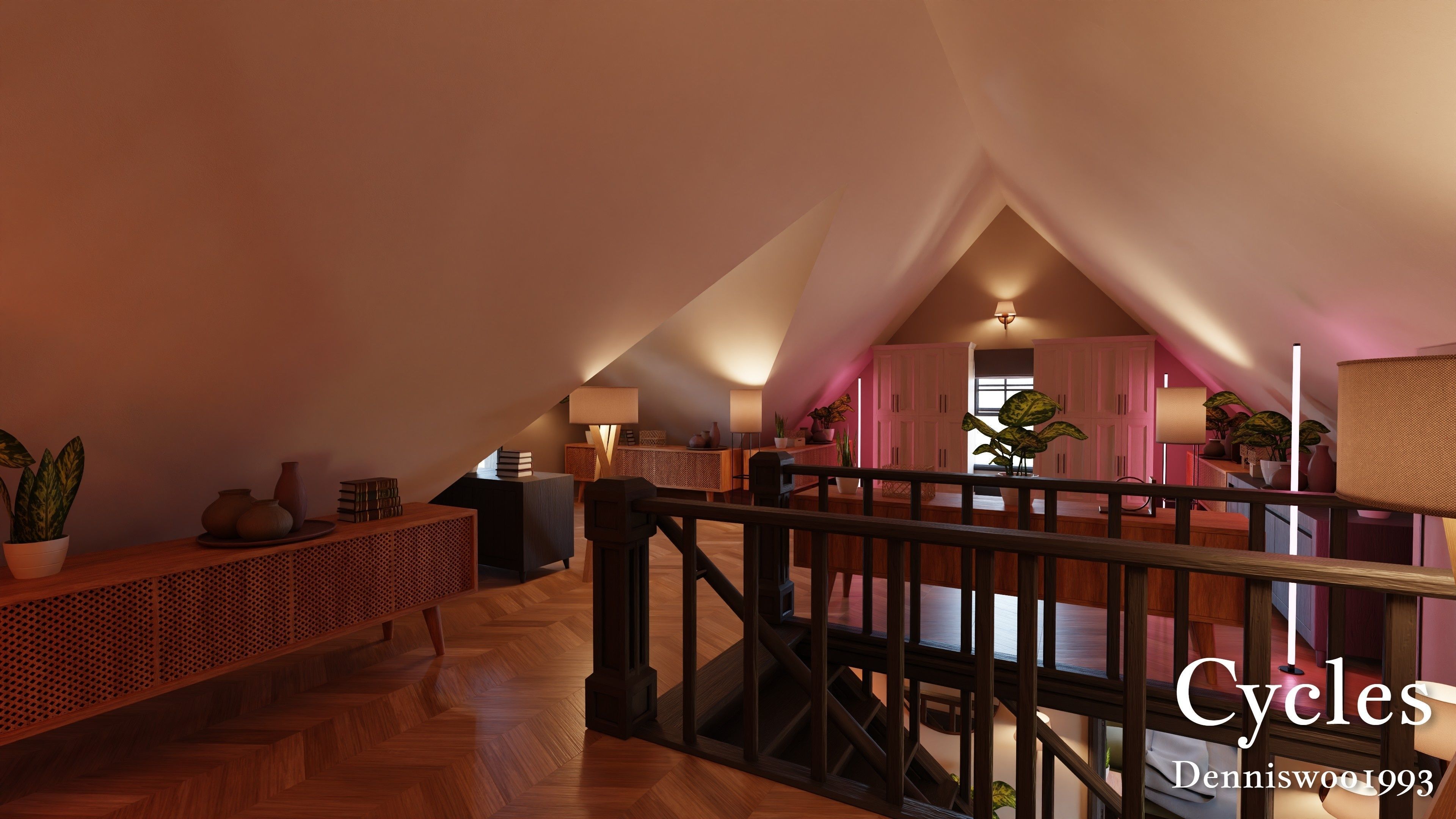 Modular Classic Style American House 18 Low-poly 3D model_18