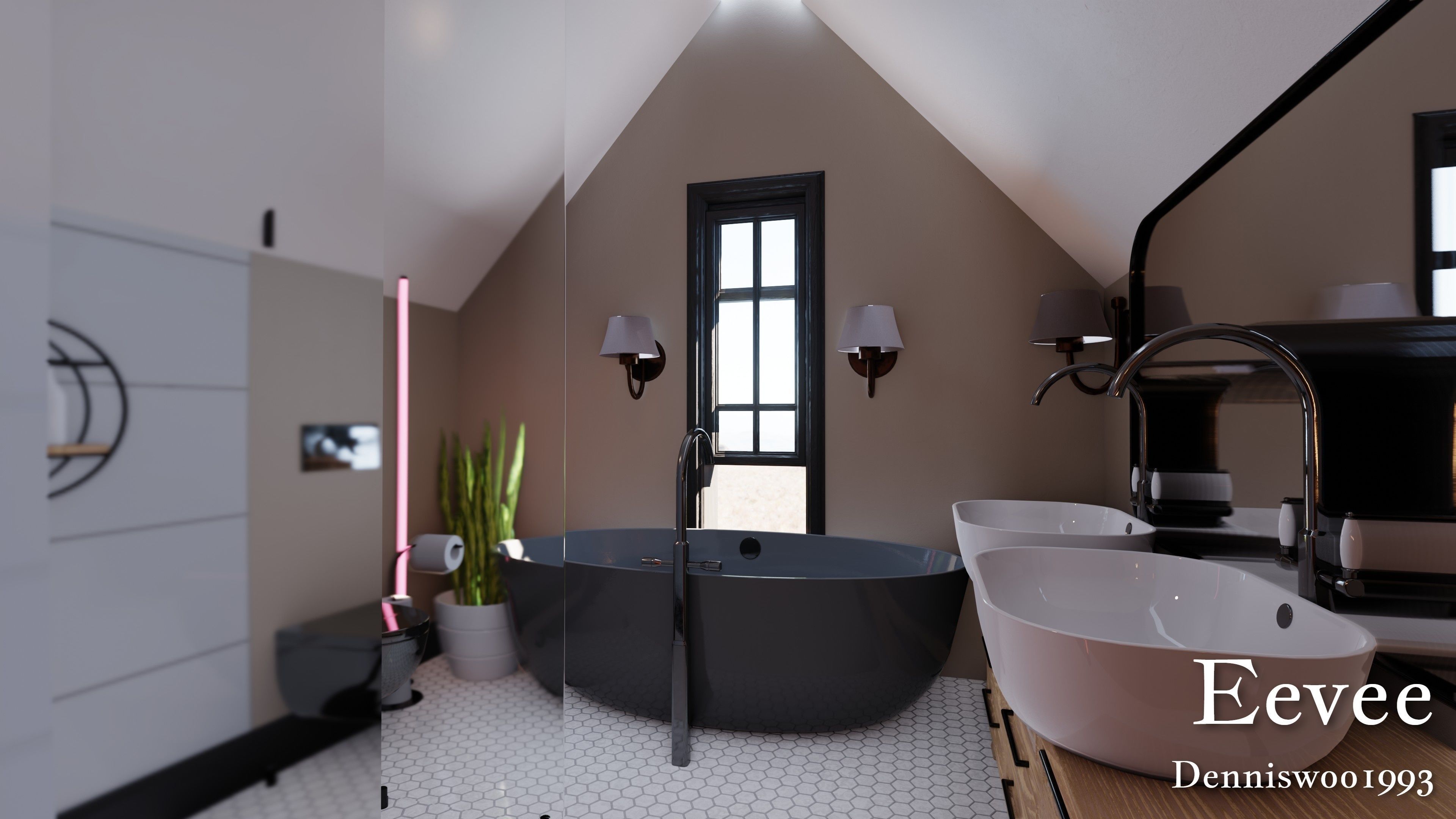 Modular Classic Style American House 18 Low-poly 3D model_45