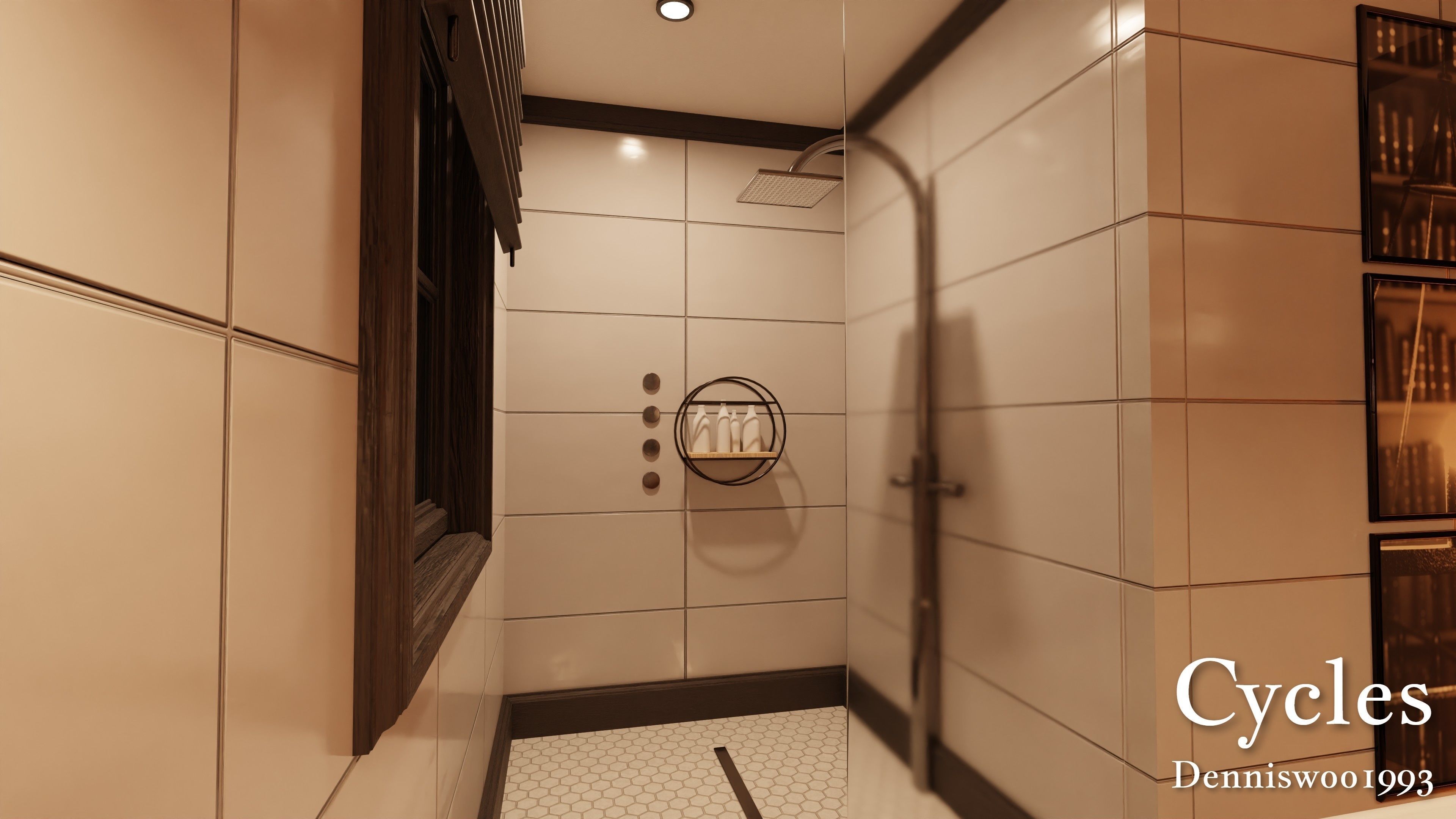 Modular Classic Style American House 18 Low-poly 3D model_36