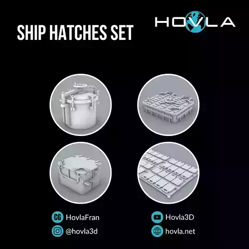 Ship Hatches Set PM - 4 Hatches