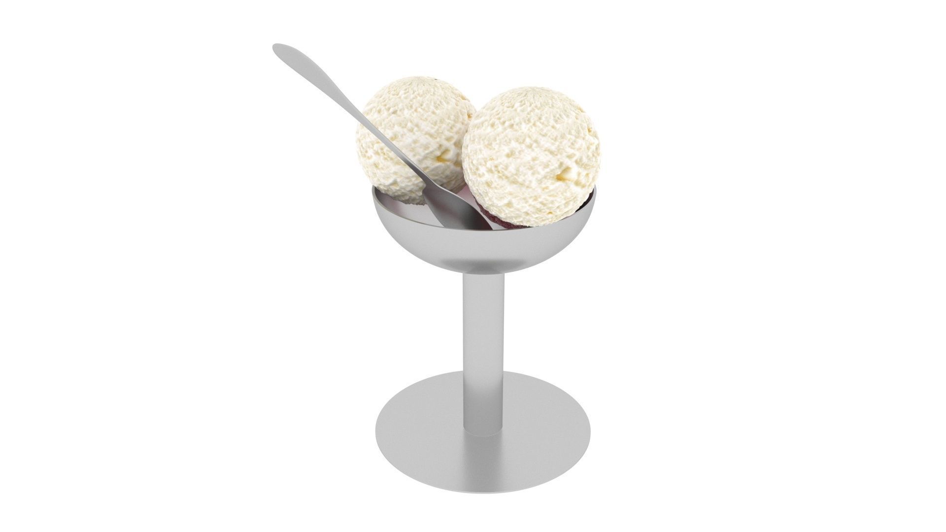 Ice Creams In Ice Cream Bowl 3D model_12
