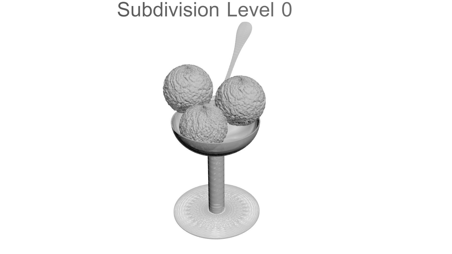 Ice Creams In Ice Cream Bowl 3D model_25