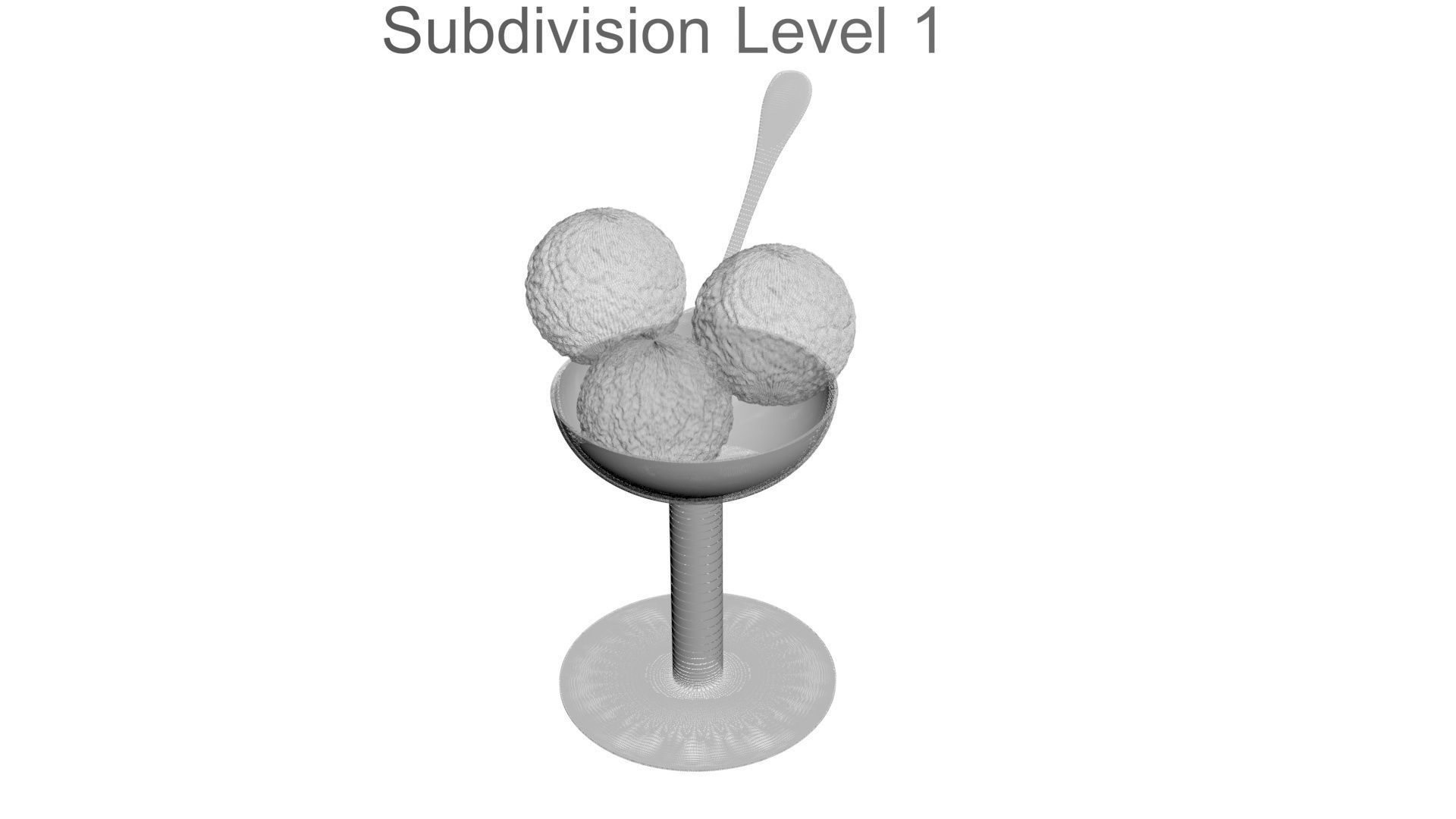 Ice Creams In Ice Cream Bowl 3D model_24