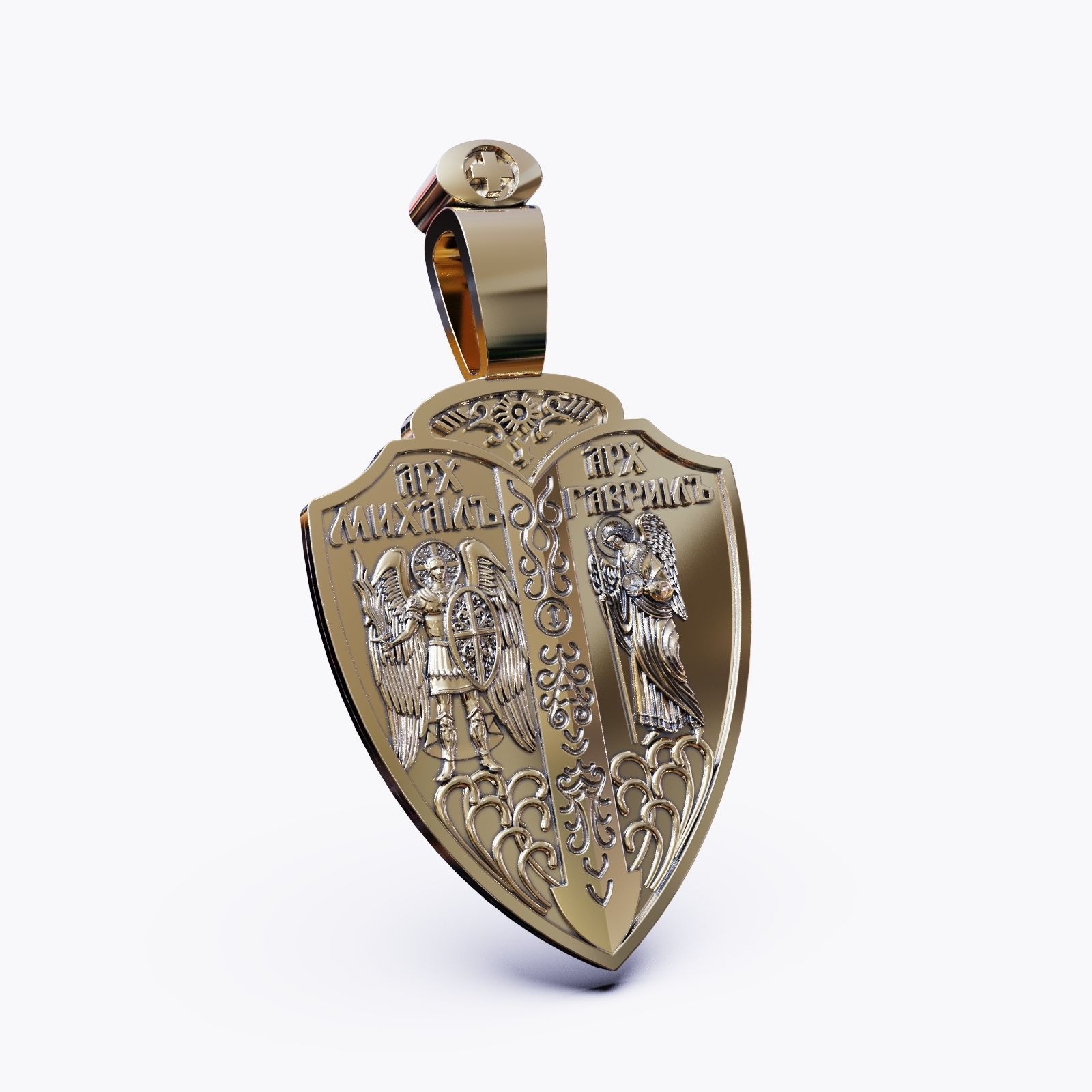 icon st George st Michael and st Gabriel ic 17 3D print model_1