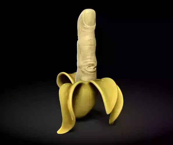 Rebellious Banana - Middle Finger Banana - flip off  3D print model