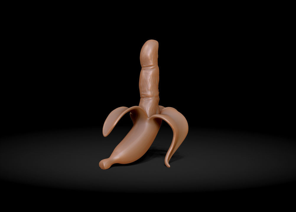 Rebellious Banana - Middle Finger Banana - flip off  3D print model_14