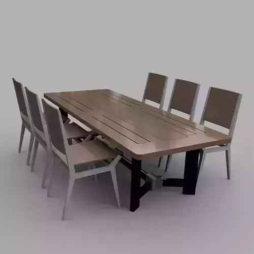 Dining Room Table Boardroom Table and Chairs 1 12 Scale