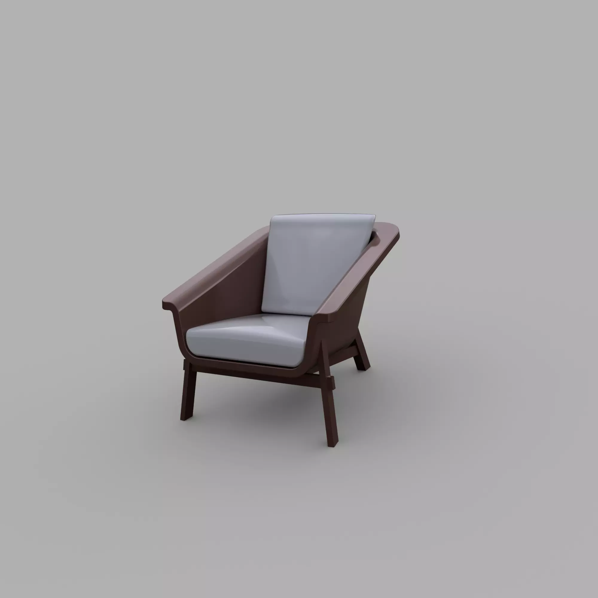 Arm Chair with Cushions 3D print model