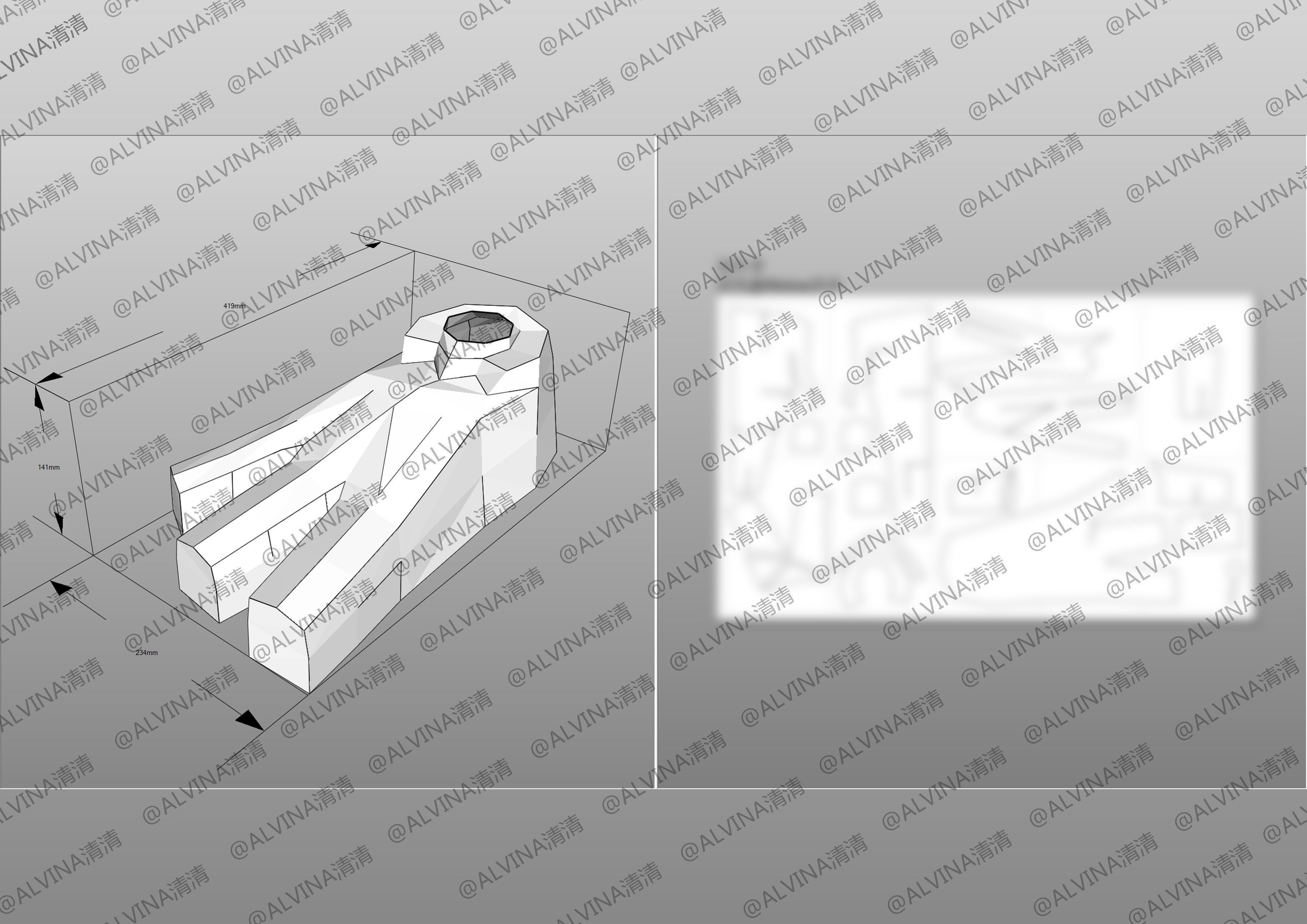 Genshin Impact Ruin Guard Armor - DIY Cosplay Pepakura Foam Low-poly 3D model_22