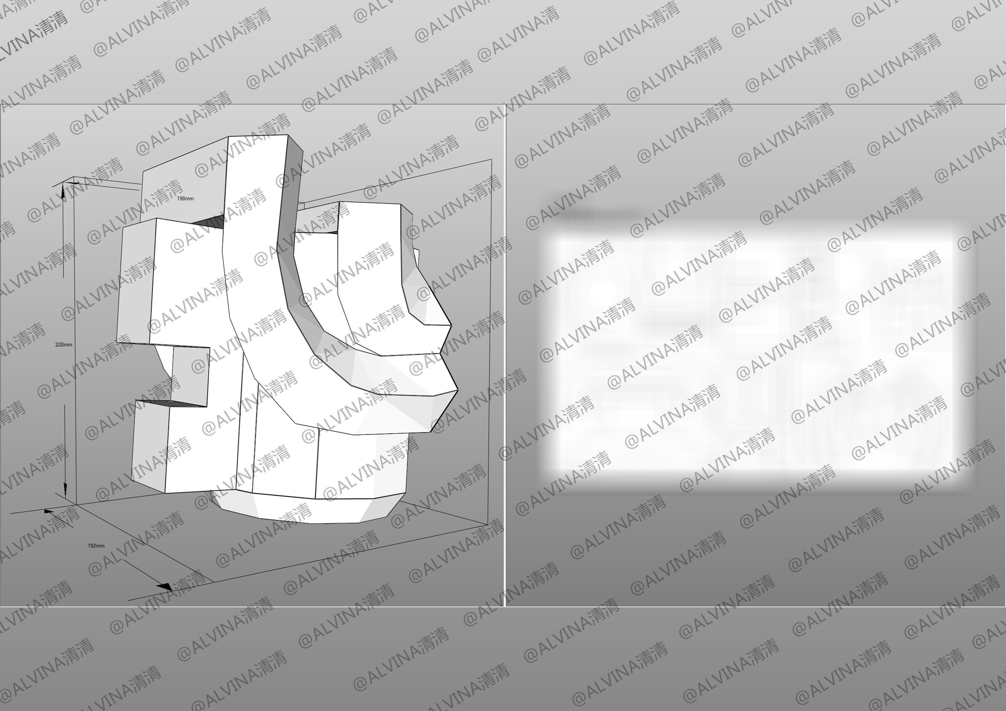 Genshin Impact Ruin Guard Armor - DIY Cosplay Pepakura Foam Low-poly 3D model_18