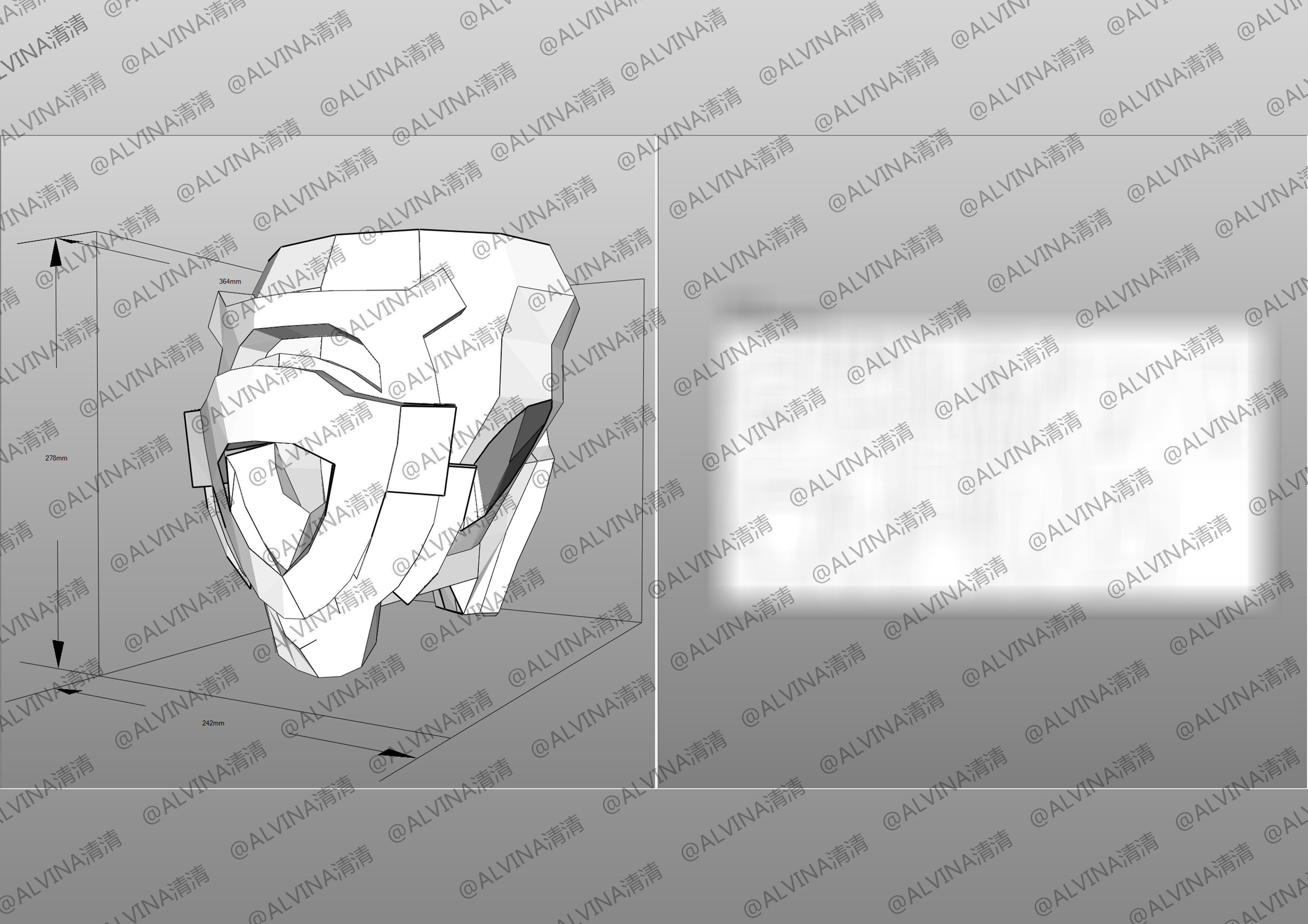 Genshin Impact Ruin Guard Armor - DIY Cosplay Pepakura Foam Low-poly 3D model_10