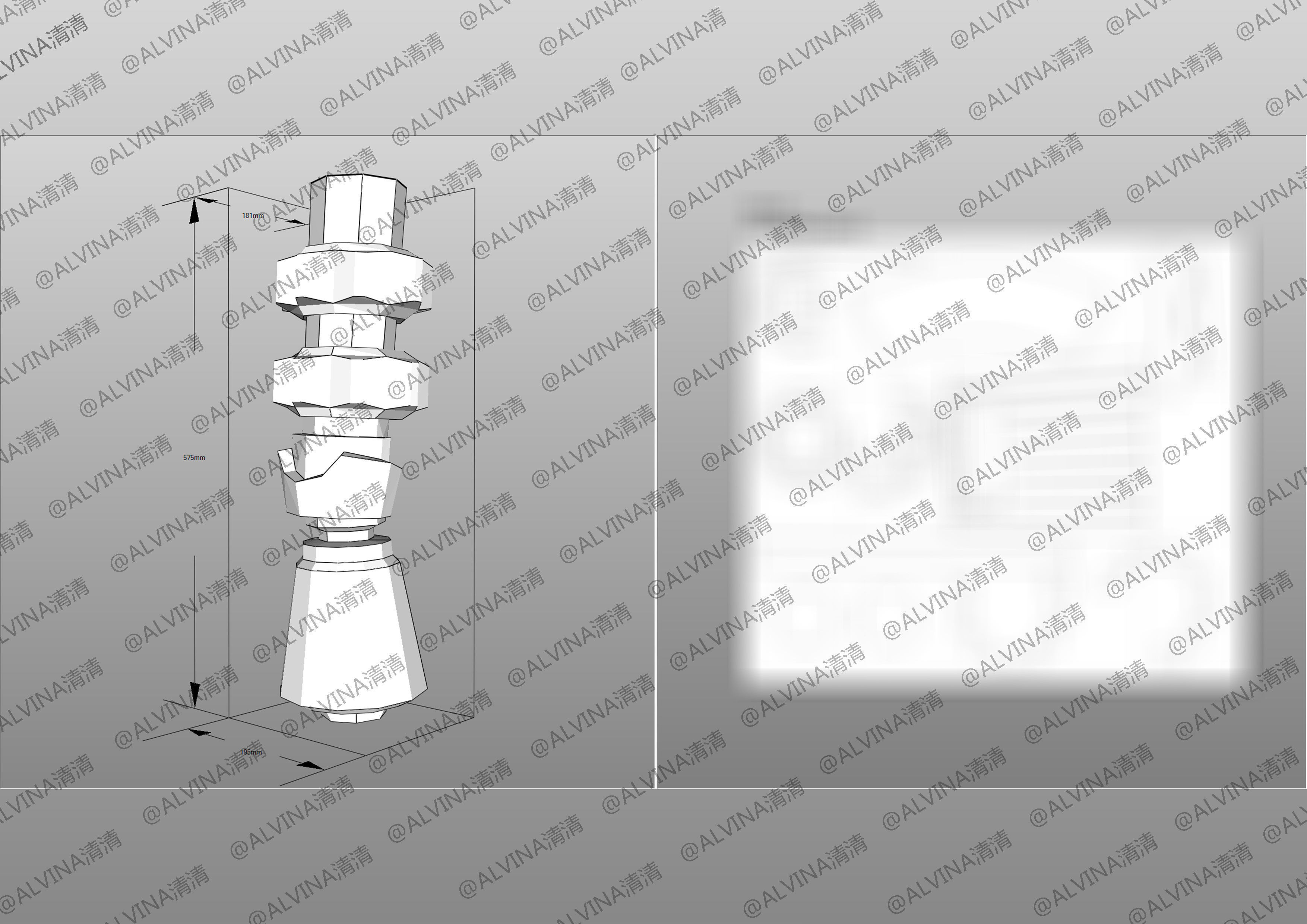 Genshin Impact Ruin Guard Armor - DIY Cosplay Pepakura Foam Low-poly 3D model_20