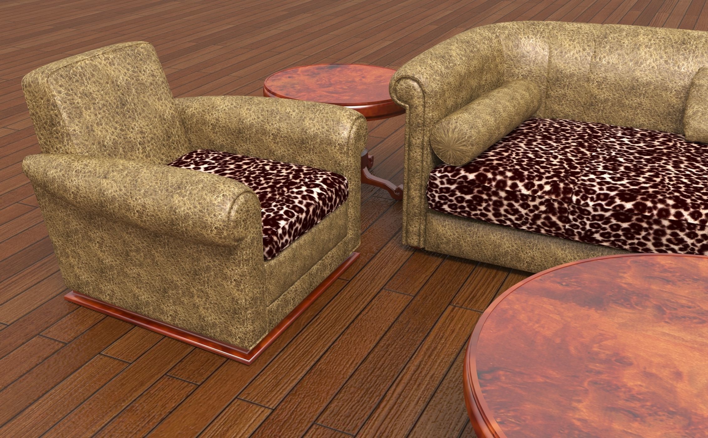 Living Room Set 3D model_1