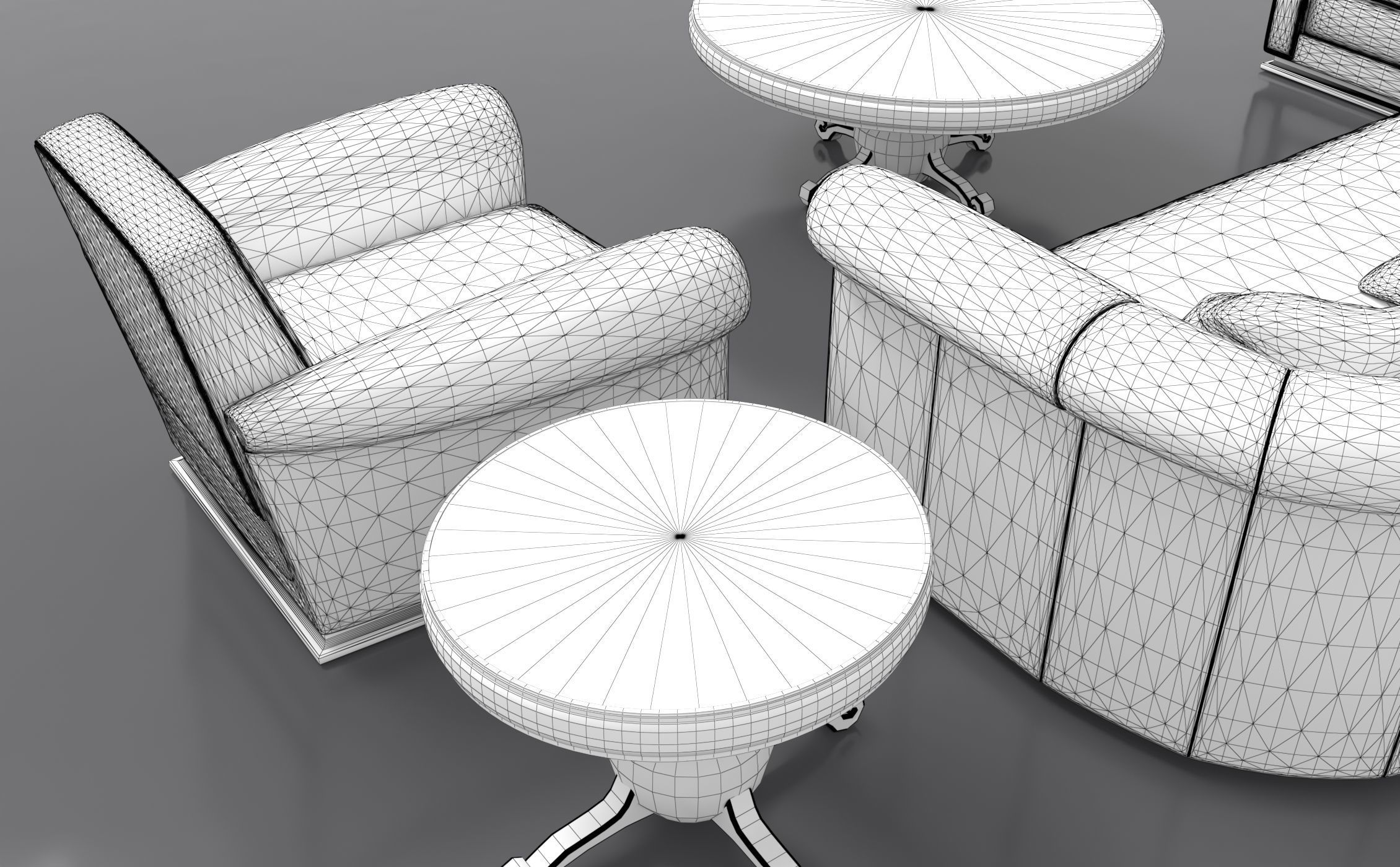 Living Room Set 3D model_8