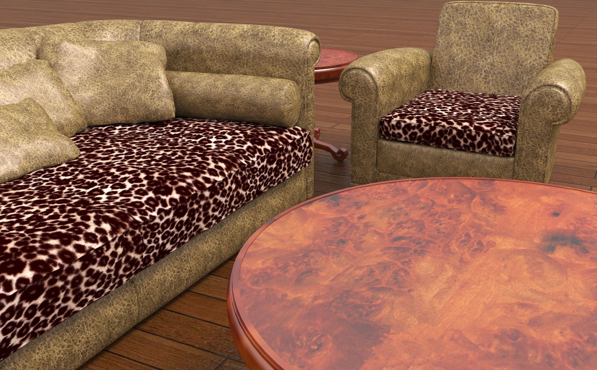 Living Room Set 3D model_2