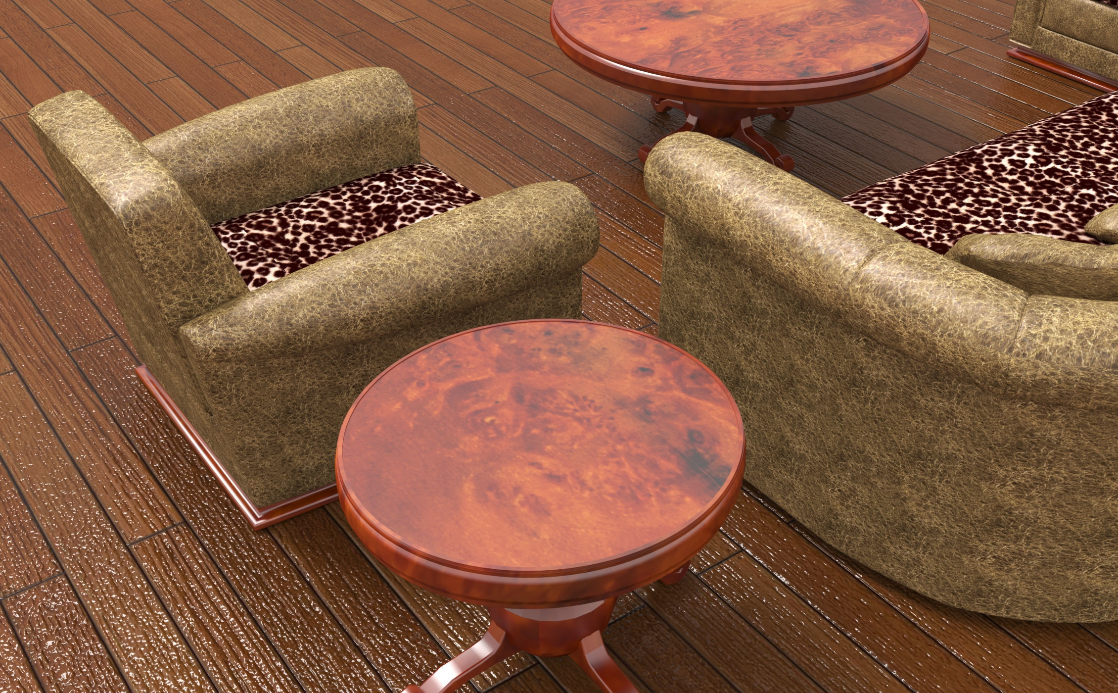 Living Room Set 3D model_3