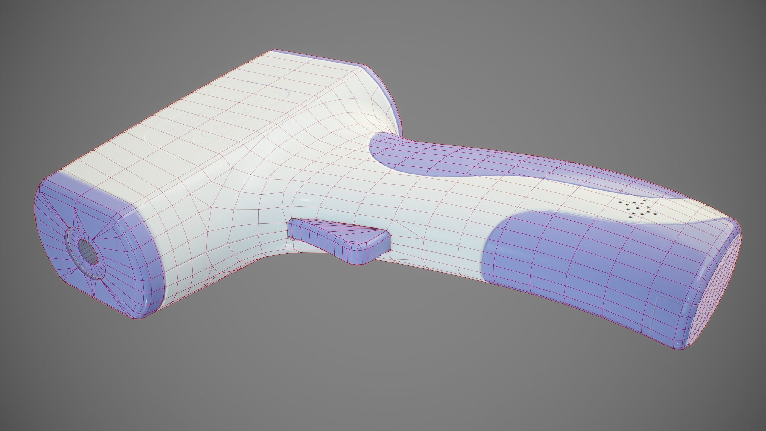 Infrared Forehead Thermometer PBR Low-poly 3D model_6