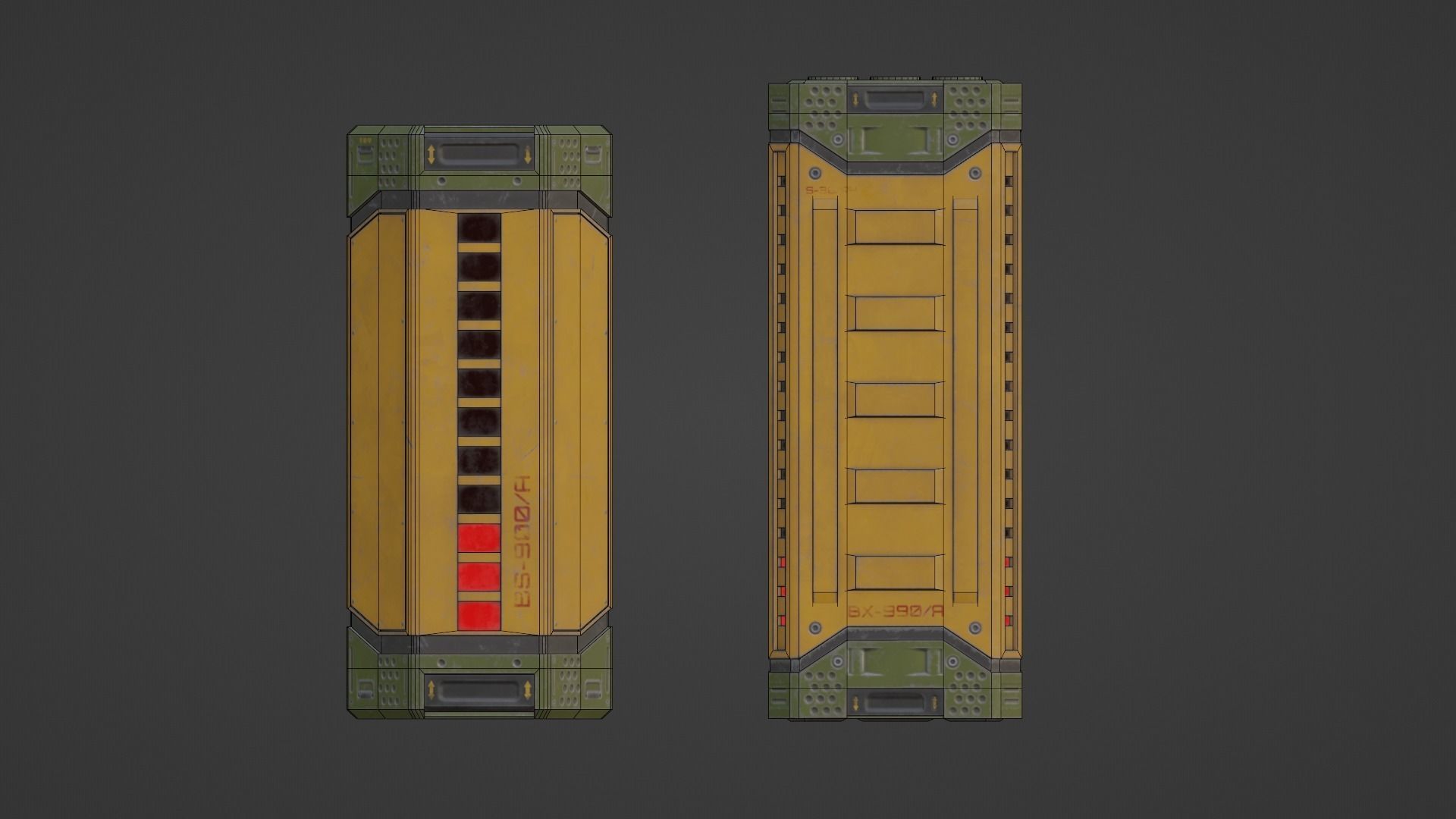 Sci-Fi Power Battery Low-poly 3D model_11