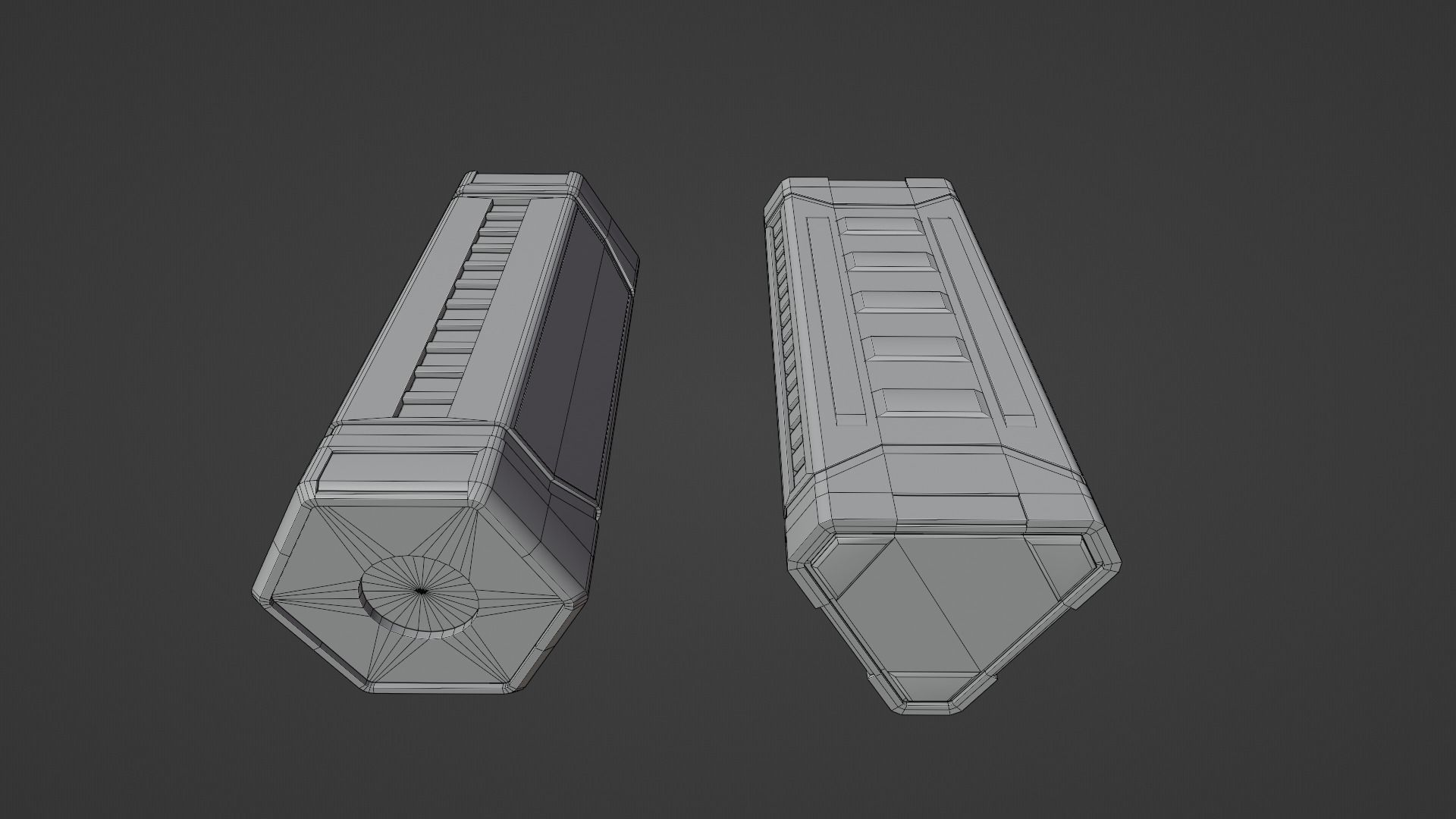 Sci-Fi Power Battery Low-poly 3D model_12