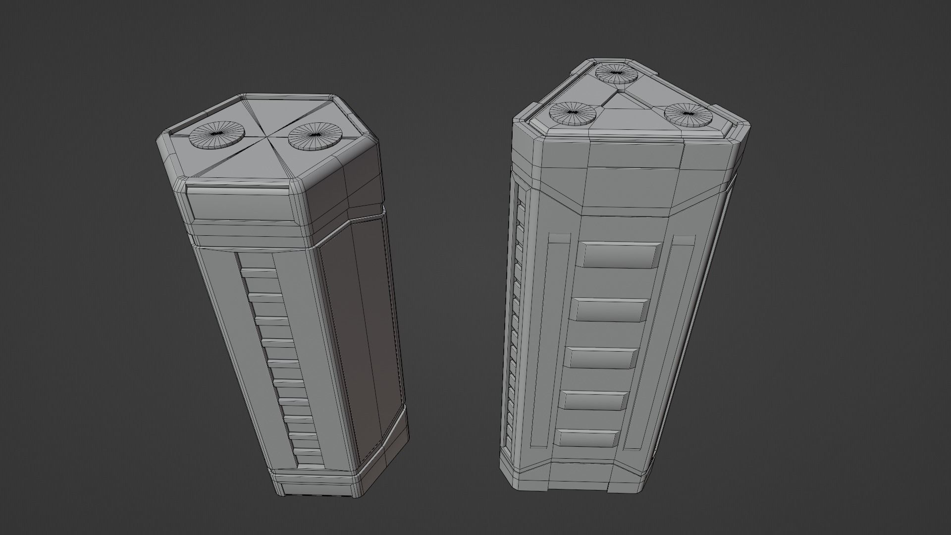 Sci-Fi Power Battery Low-poly 3D model_13