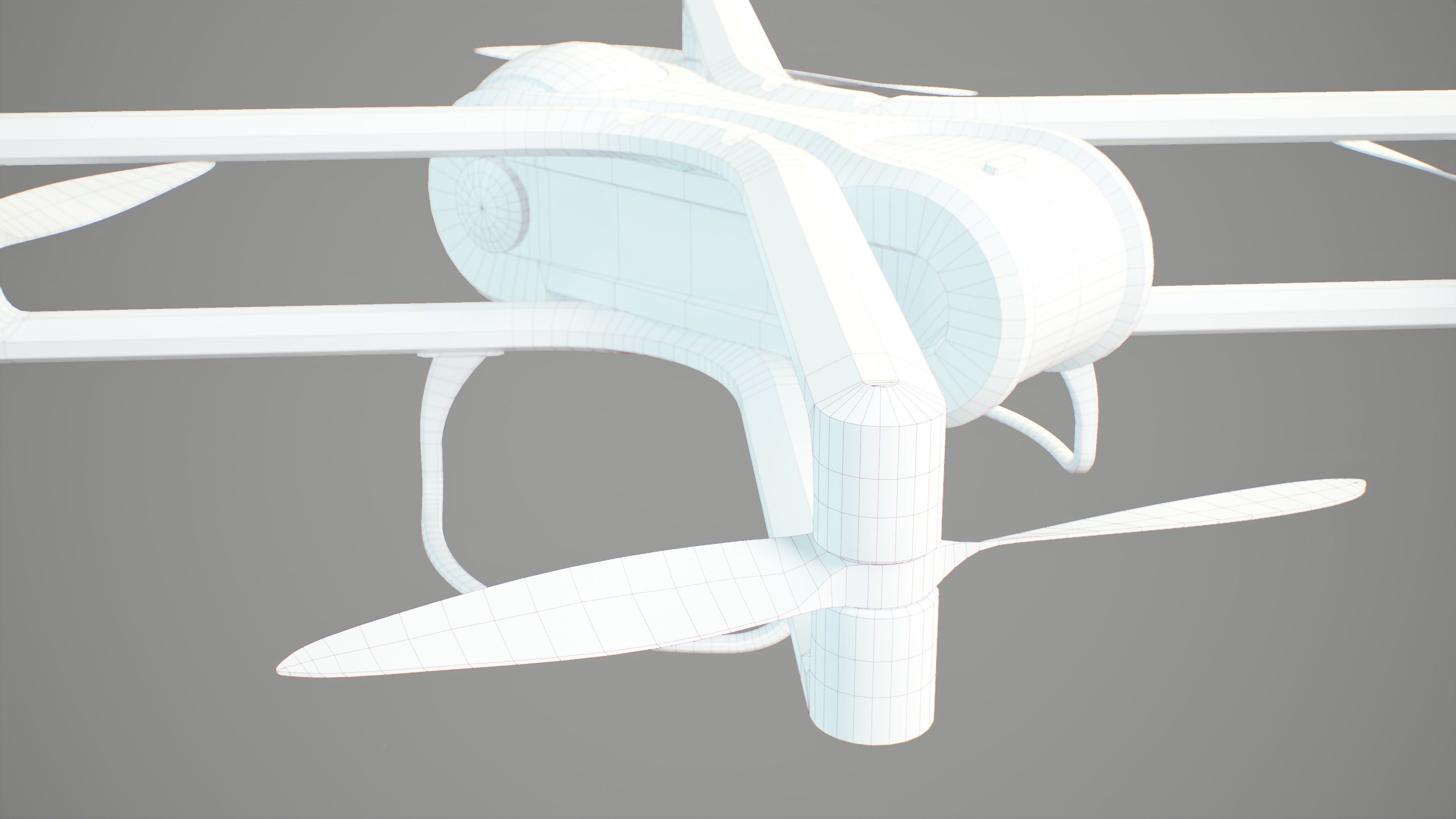 Quadcopter Drone PBR Low-poly 3D model_11