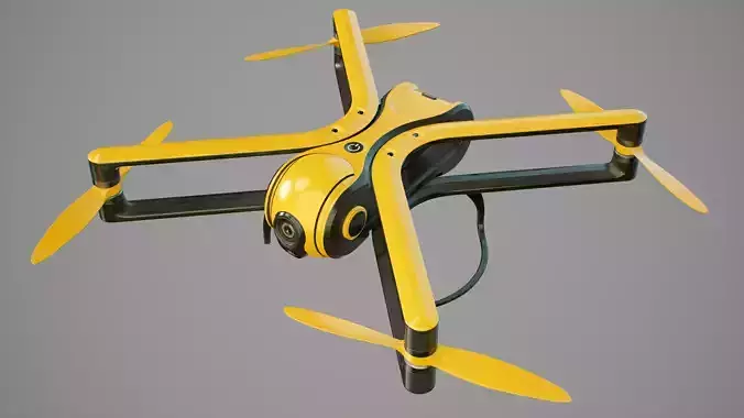 Quadcopter Drone PBR Low-poly 3D model