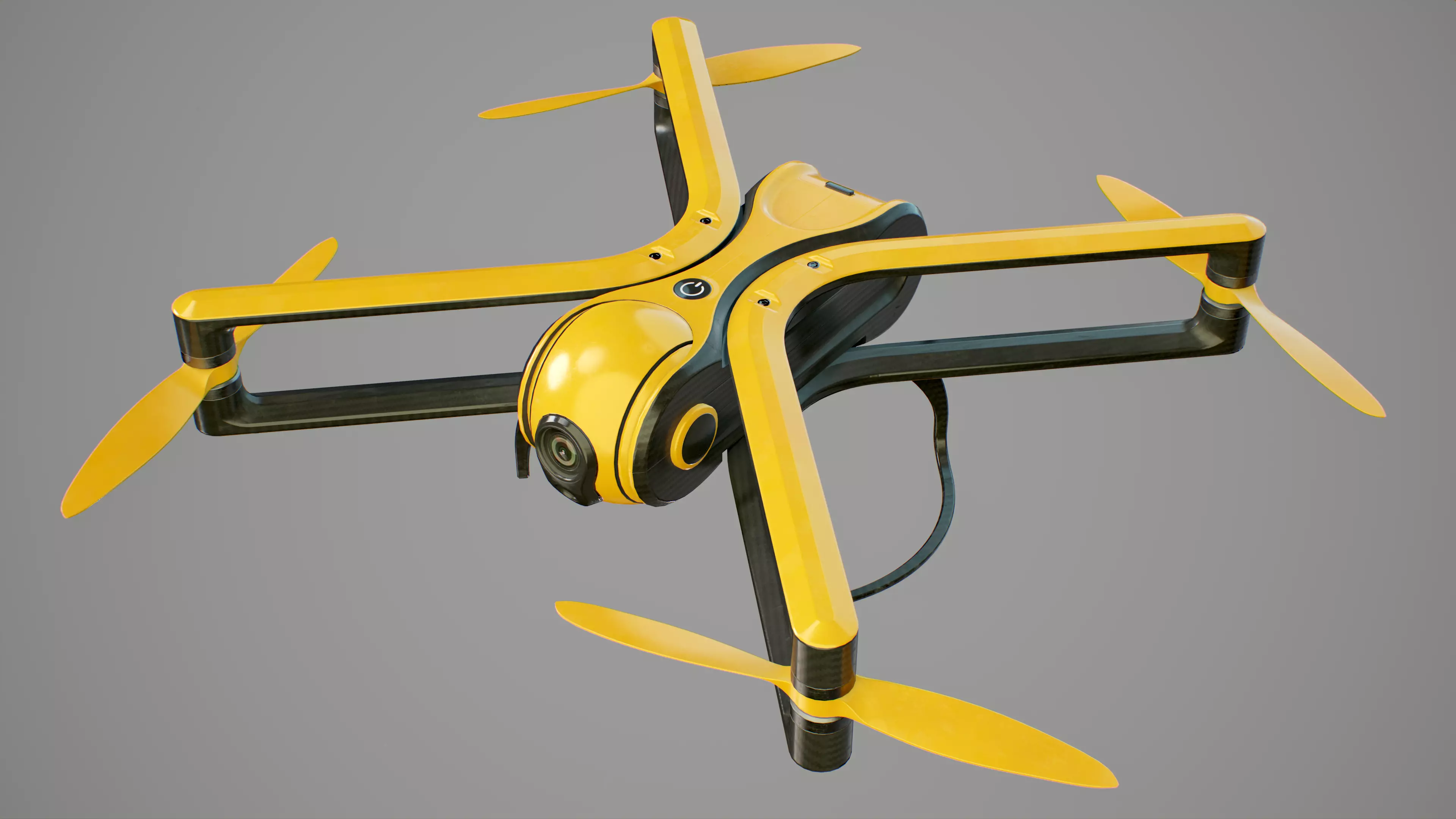 Quadcopter Drone PBR Low-poly 3D model_0