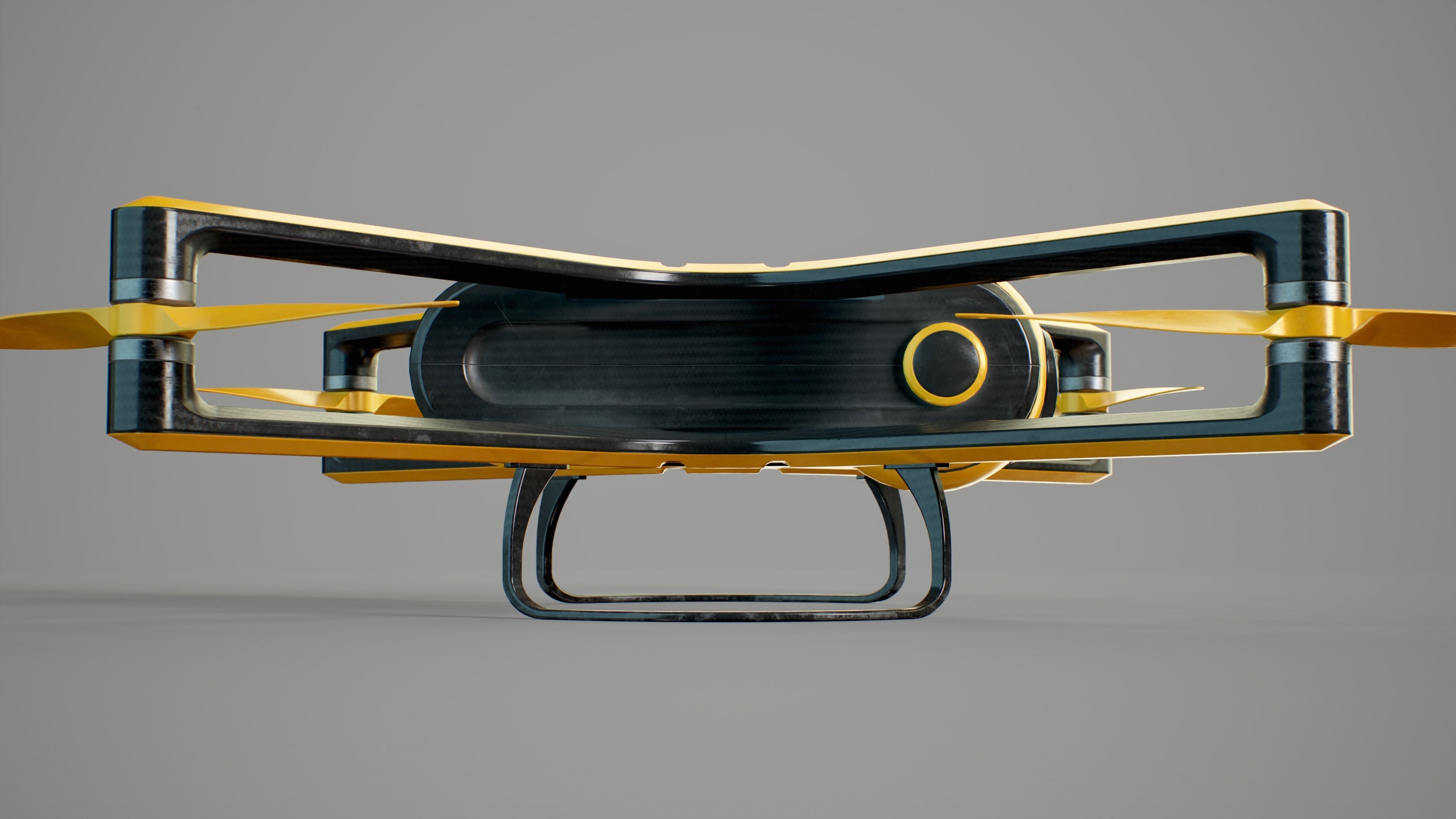 Quadcopter Drone PBR Low-poly 3D model_5