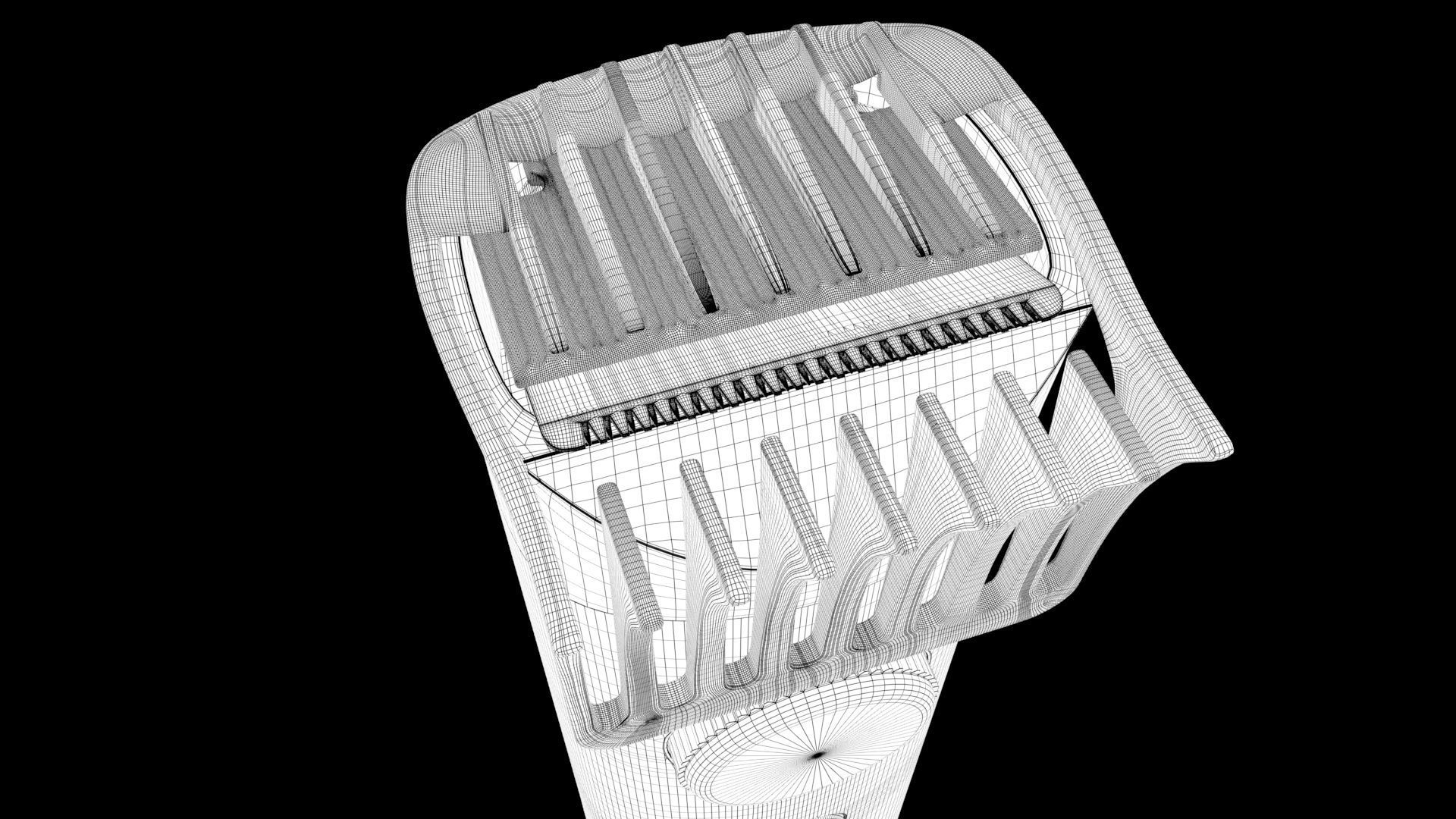 Trimmer Low-poly 3D model_9